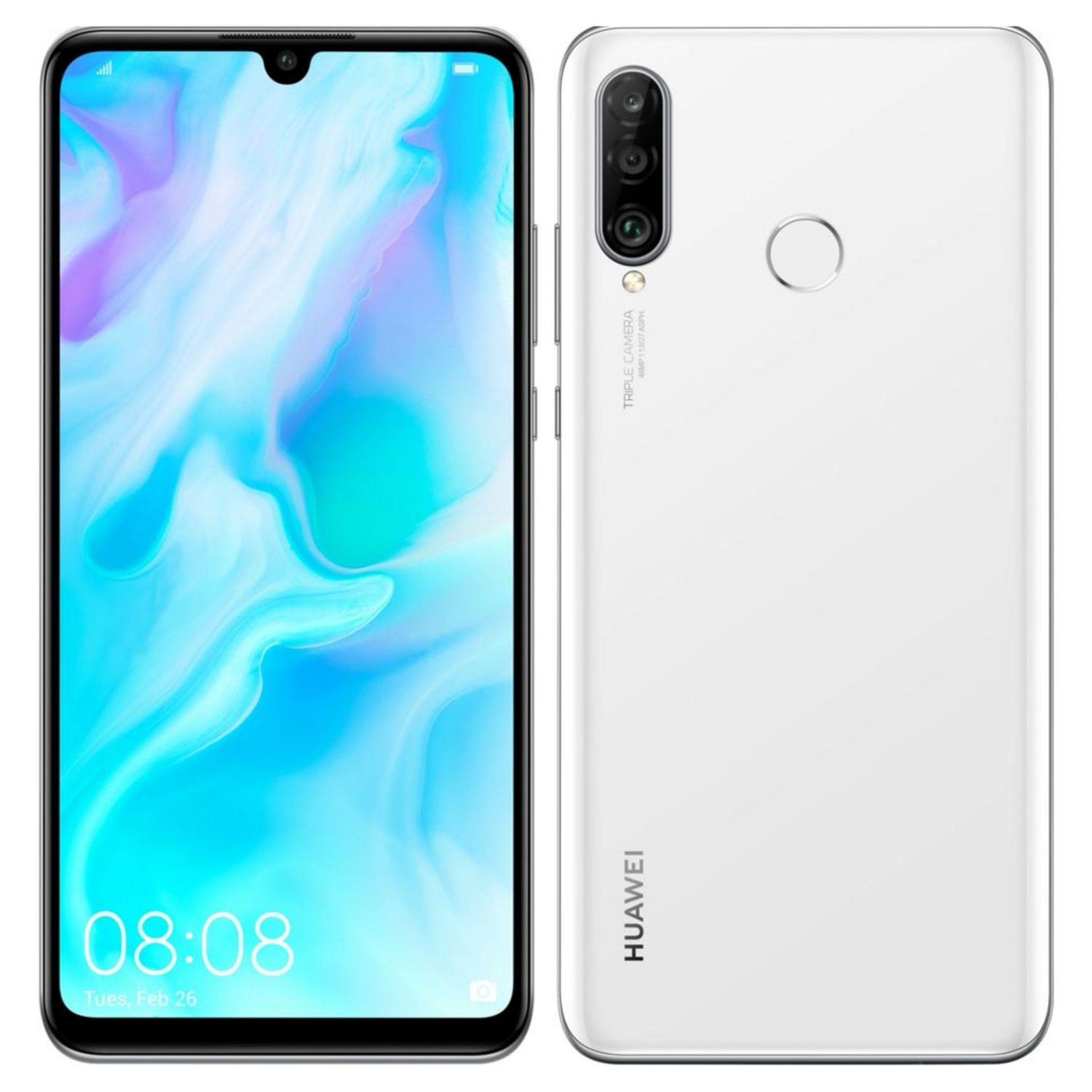Voir la diapositive 1 : HUAWEI Smartphone P30 LITE XL 256 Go 6.15 pouces Blanc Crystal 4G+ Double NanoSim