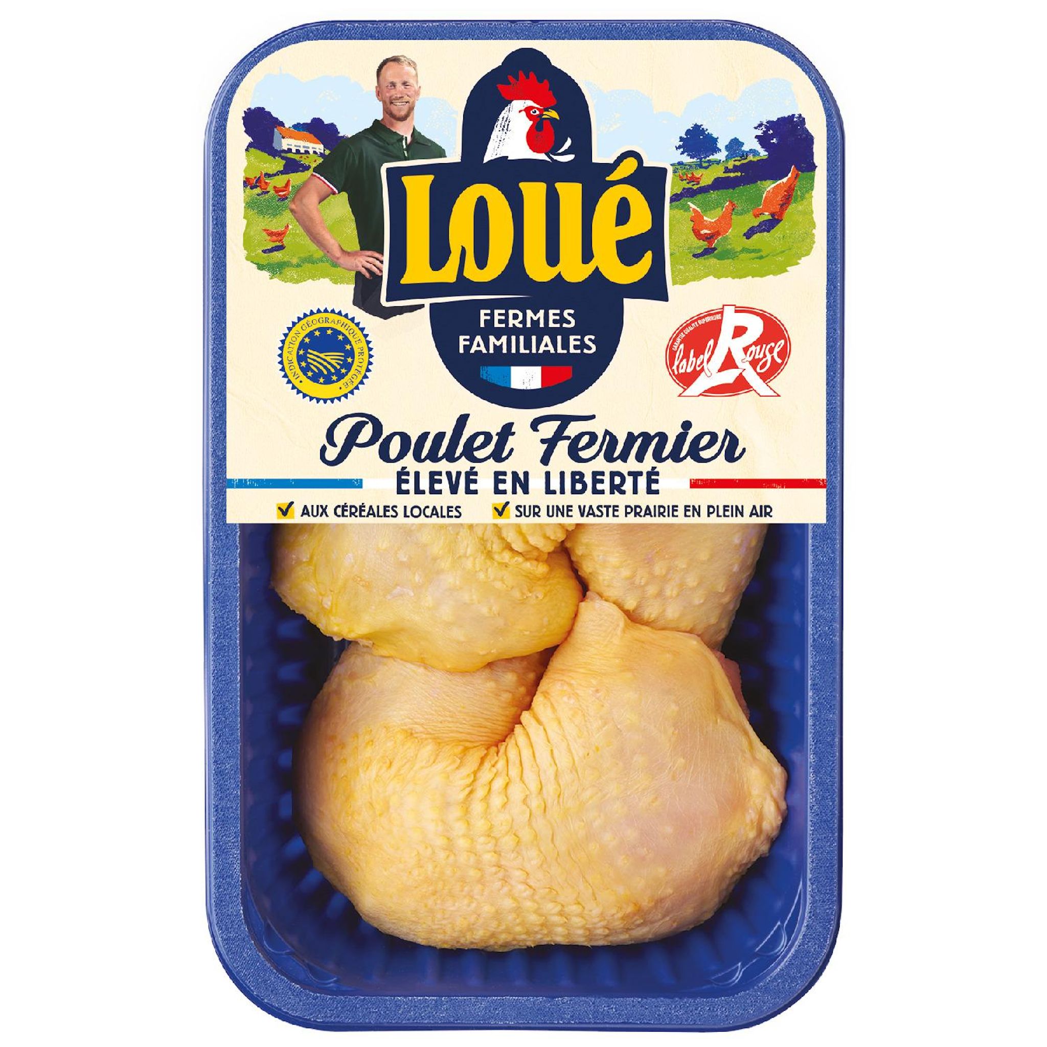 LOUE Cuisse de poulet fermier Label Rouge 2 pièces 480g