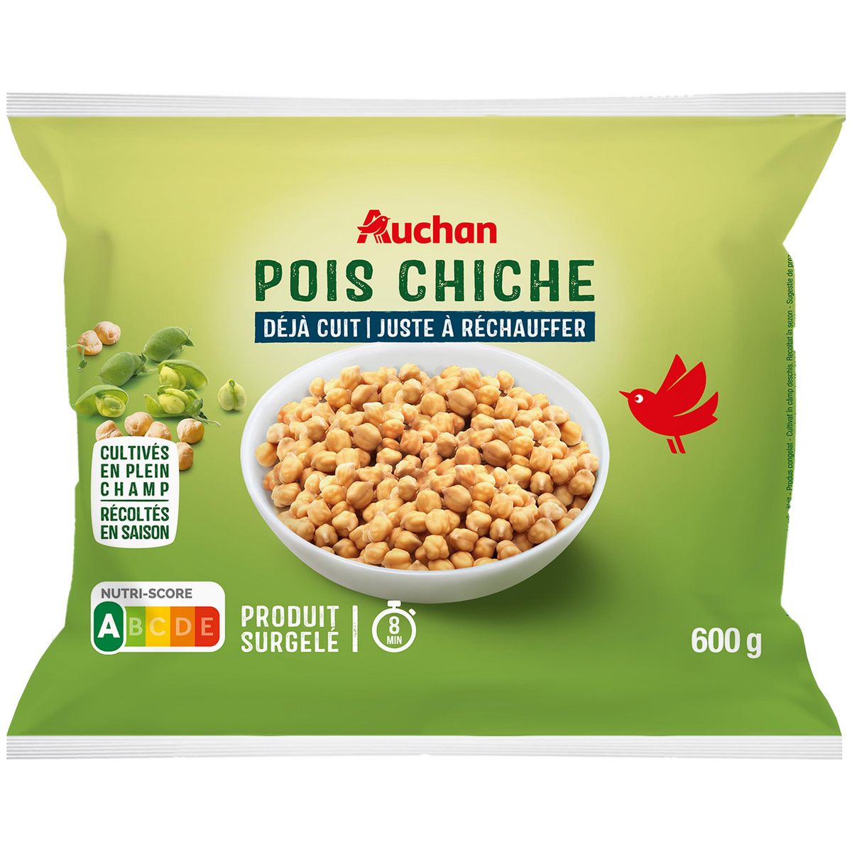 AUCHAN Déjà cuit - Pois chiche  3-4 portions 600g