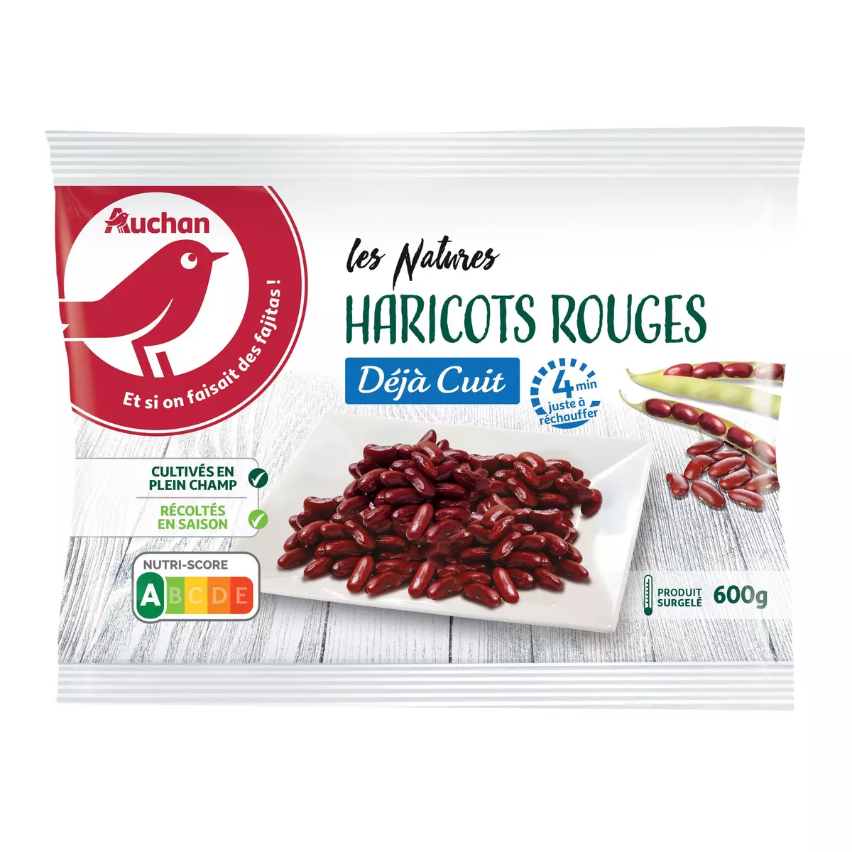 AUCHAN Déjà cuit - Haricots rouges  3-4 portions 600g
