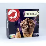 AUCHAN Cône glacé chocolat 6 pièces 445g