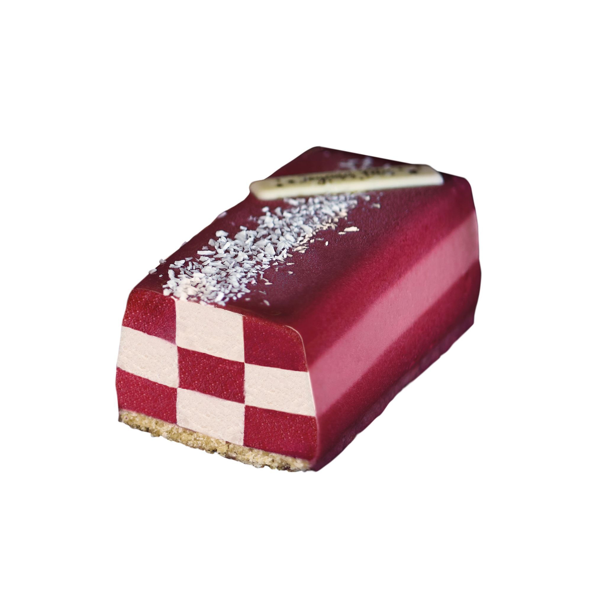 Voir la diapositive 2 : AUCHAN COLLECTION Bûche glacée damier fruits rouges vanille 7 parts 460g