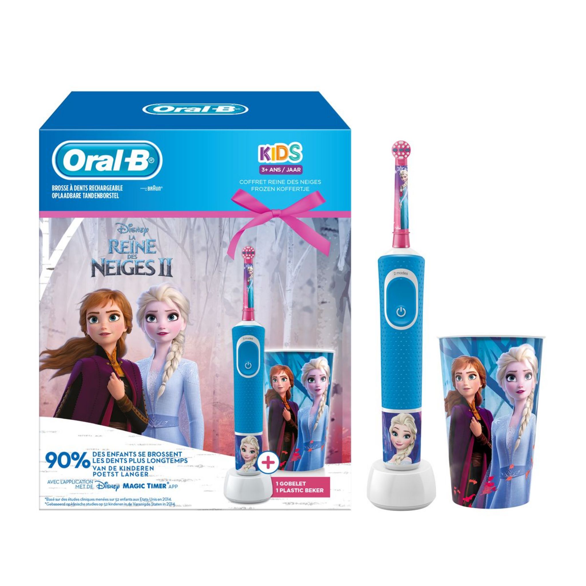Voir la diapositive 2 : ORAL-B Pack brosse à dents électrique Reine des neiges