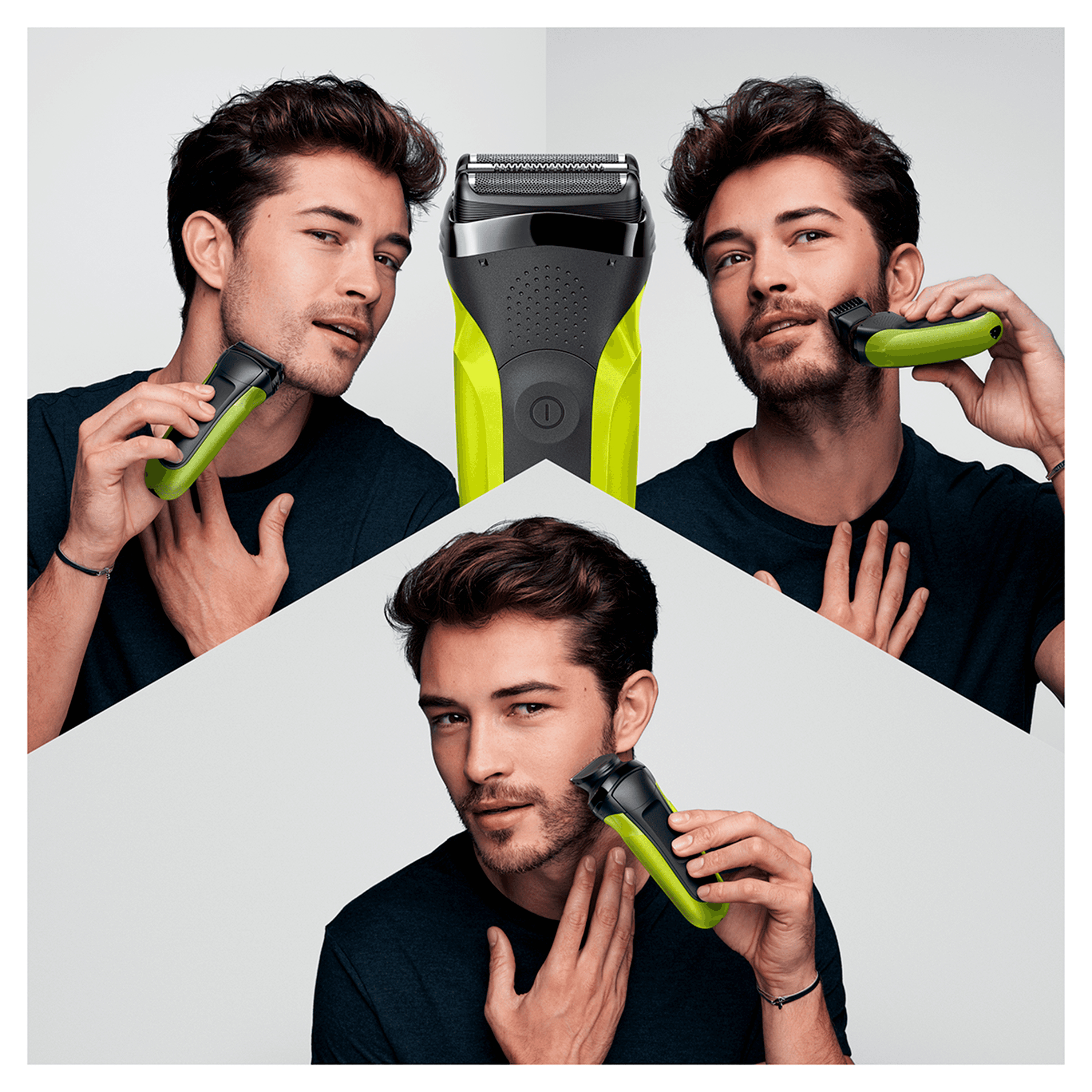 Voir la diapositive 4 : BRAUN Rasoir Électrique 3-En-1 Series&nbsp;3 Shave&Style 3300BT - Noir et Vert