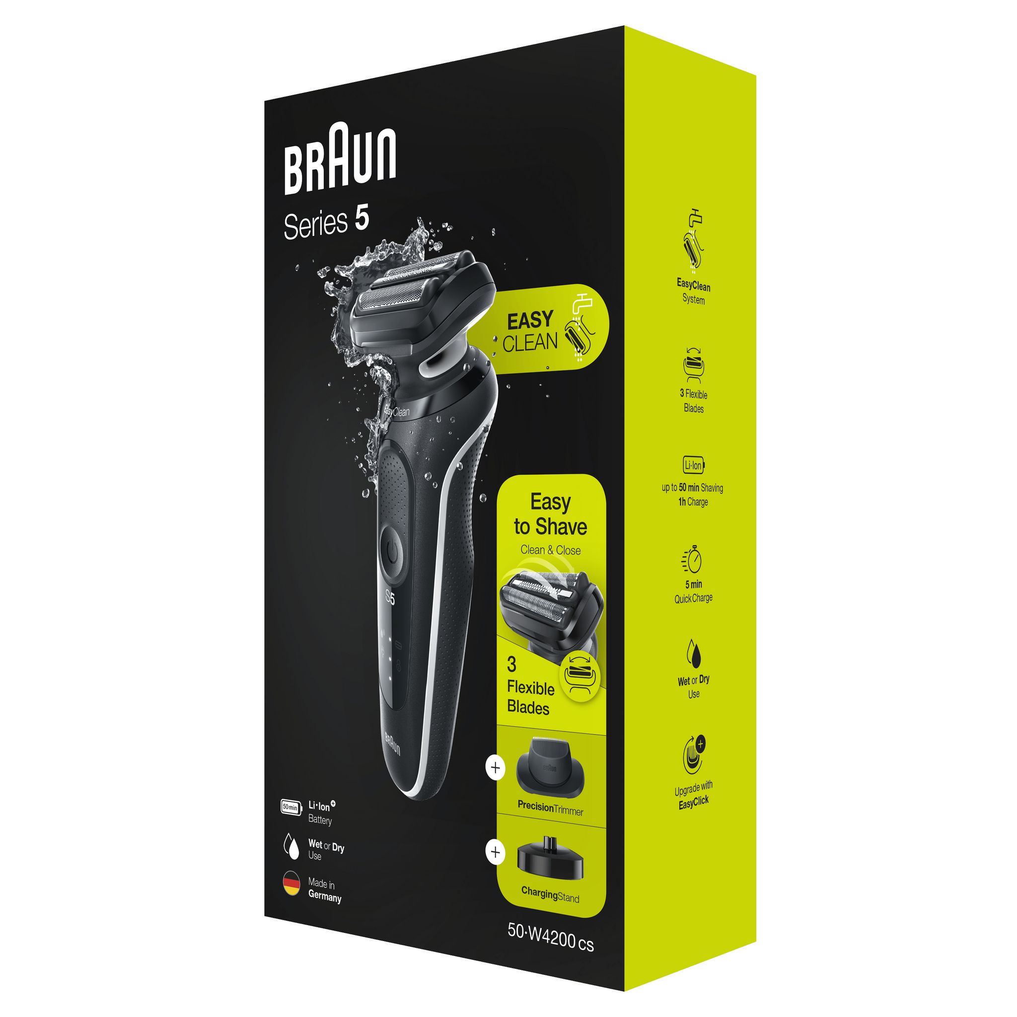Voir la diapositive 8 : BRAUN Rasoir électrique S550W4200CS - Noir