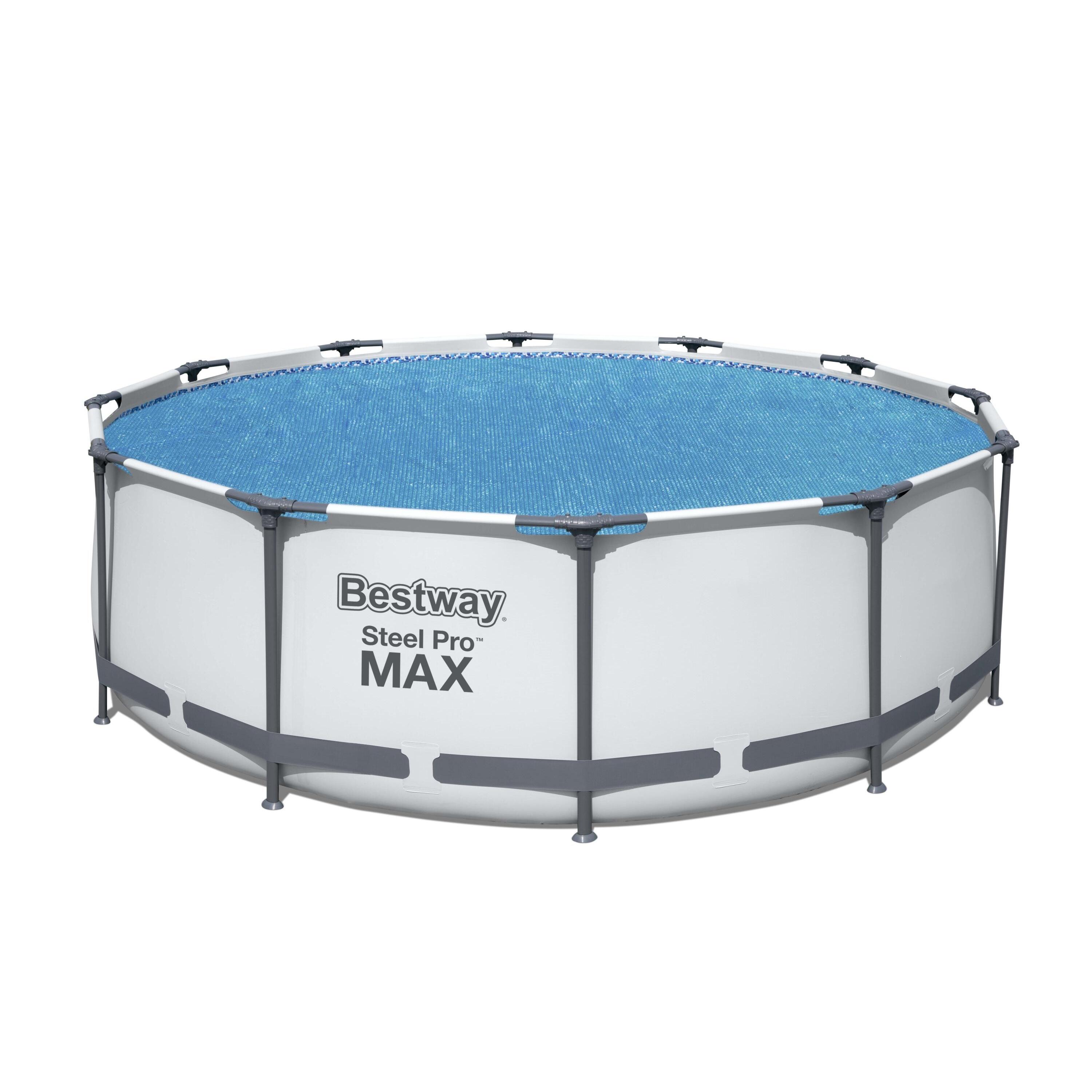 Voir la diapositive 3 : BESTWAY Bâche solaire pour piscine hors sol ronde diamètre 366 cm