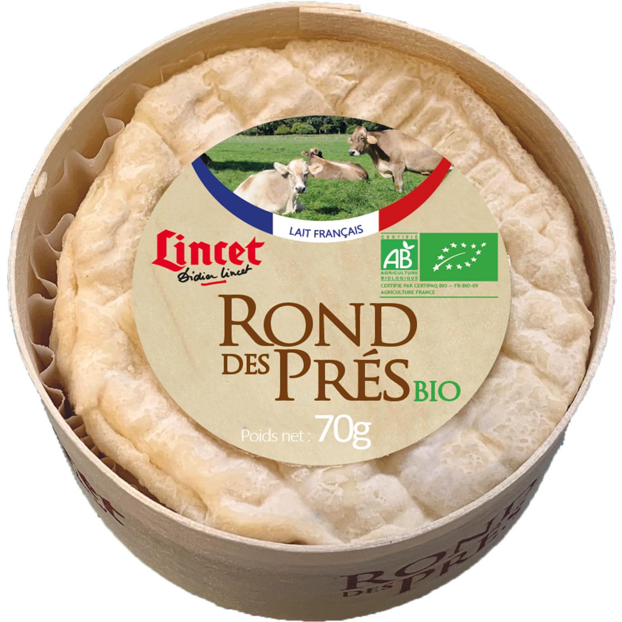 LINCET BIO Stick Rond des Prés, lait pasteurisé 70g