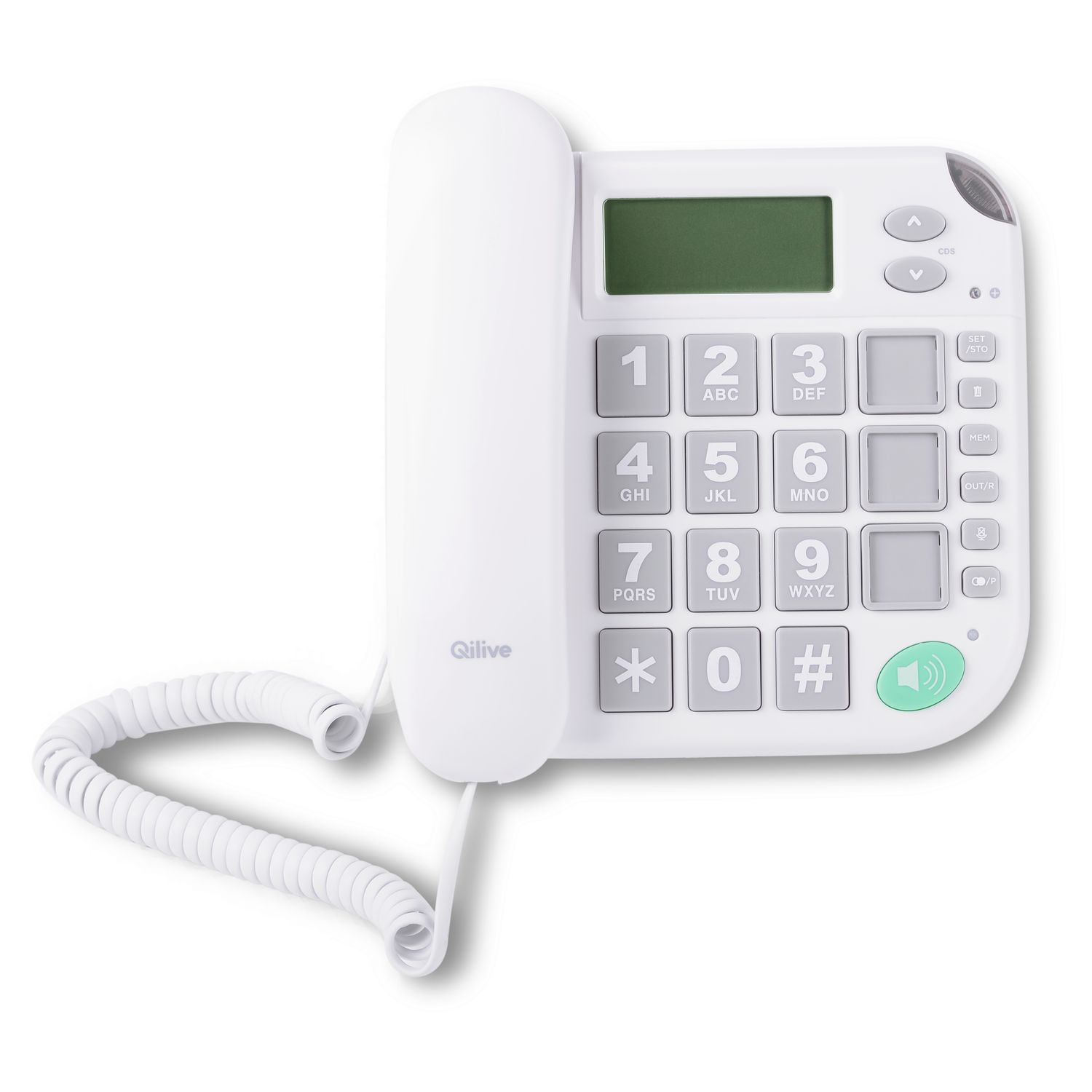 Voir la diapositive 2 : QILIVE Téléphone filaire - Q4515 - Blanc