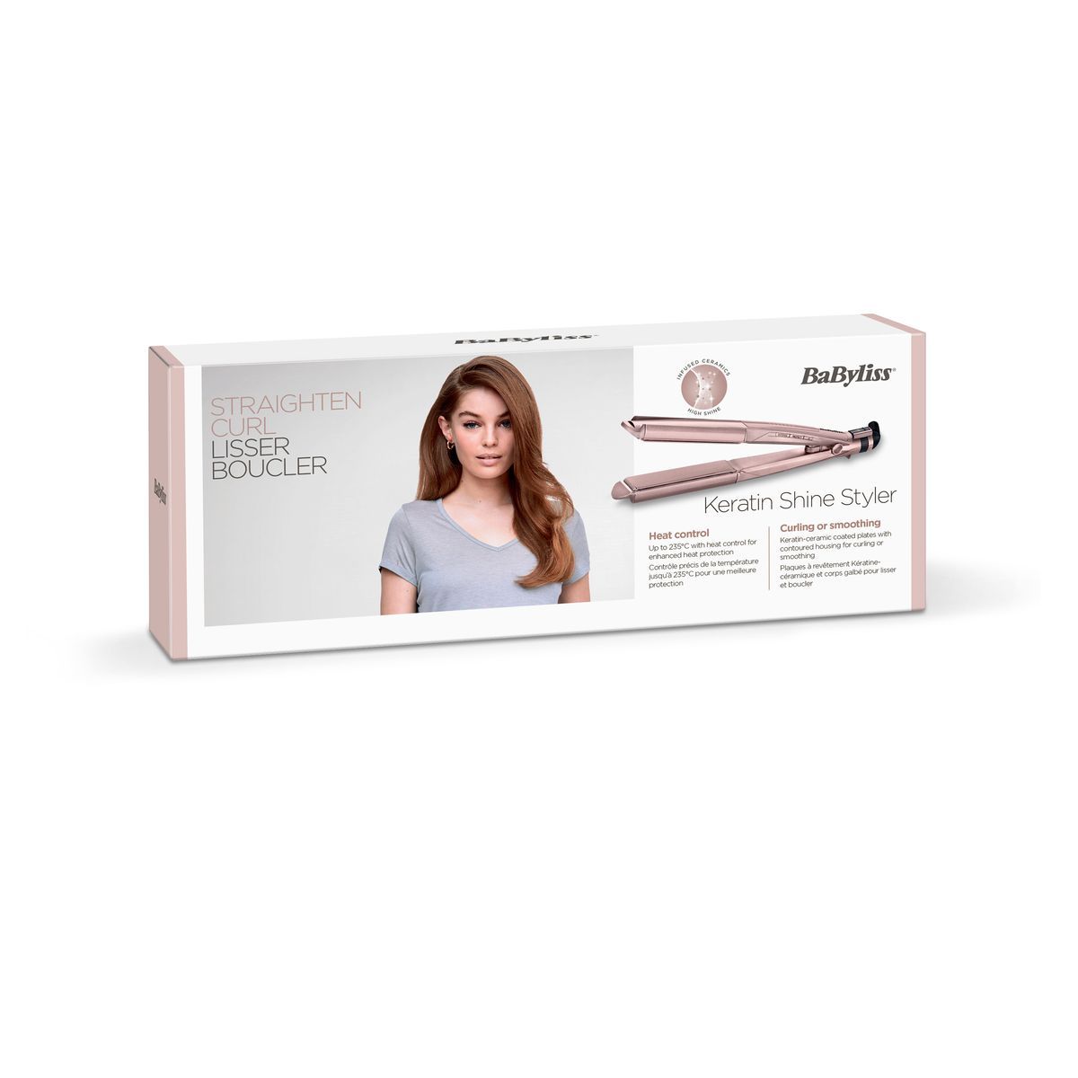 BABYLISS Lisseur boucleur 2-en-1 ST335AE - Rose