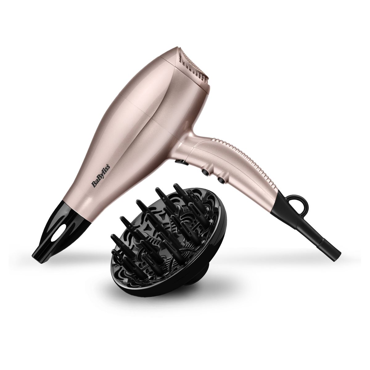 Voir la diapositive 5 : BABYLISS Sèche cheveux professionnel avec diffuseur 5395AE - Rose