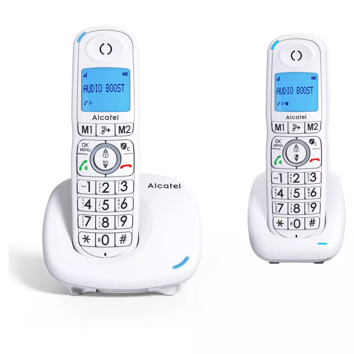 ALCATEL Téléphone sans fil - XL585 Duo - Blanc pas cher 