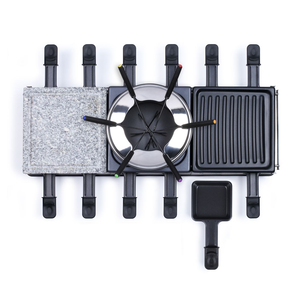 LIVOO Appareil à raclette / fondue 12 personnes DOC234 - Noir