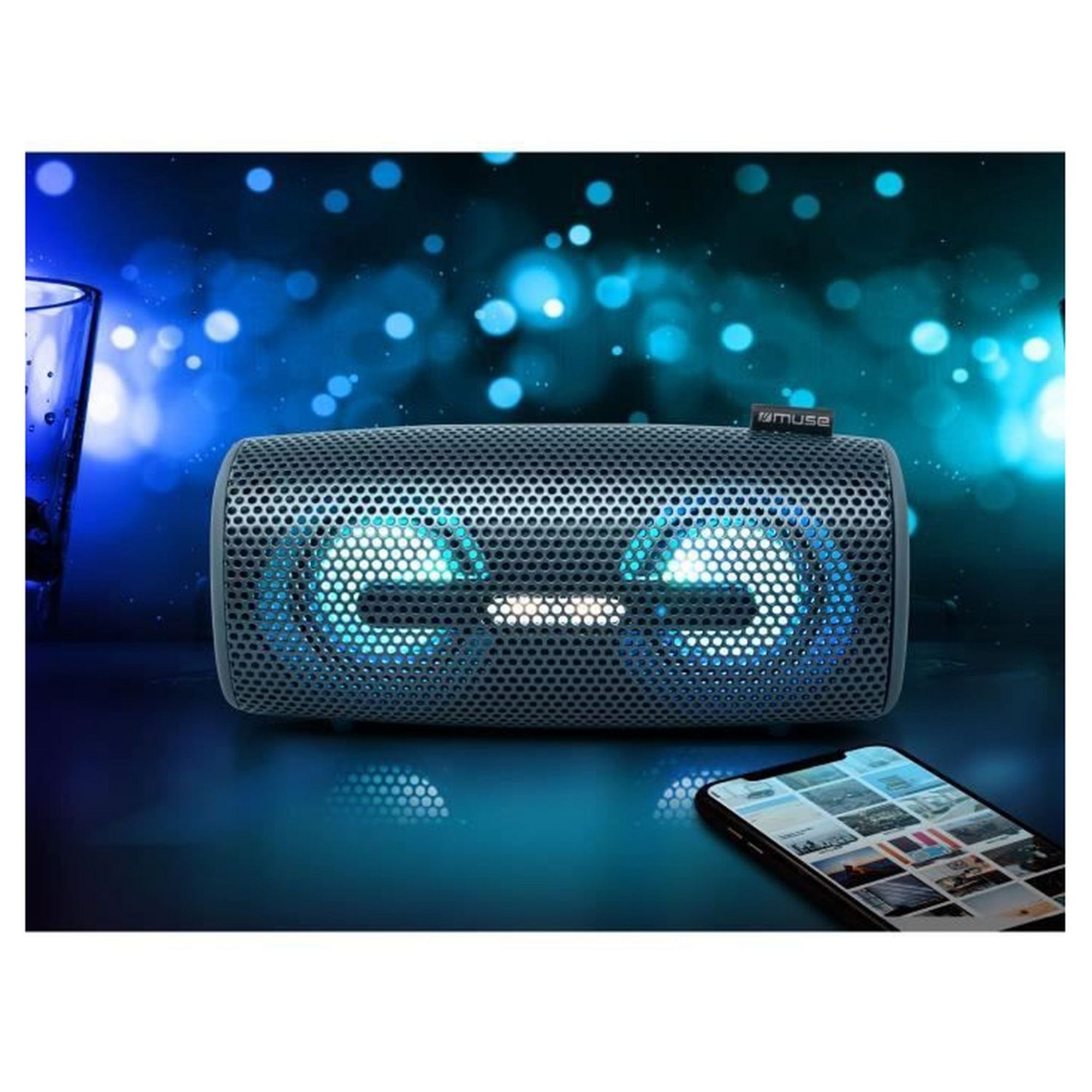 Voir la diapositive 2 : MUSE Enceinte portable Bluetooth - M-730 DJ - Bleu