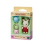 Voir la diapositive 2 : EPOCH D'ENFANCE Figurine Bébé lapin chocolat et accessoires Sylvanian Families