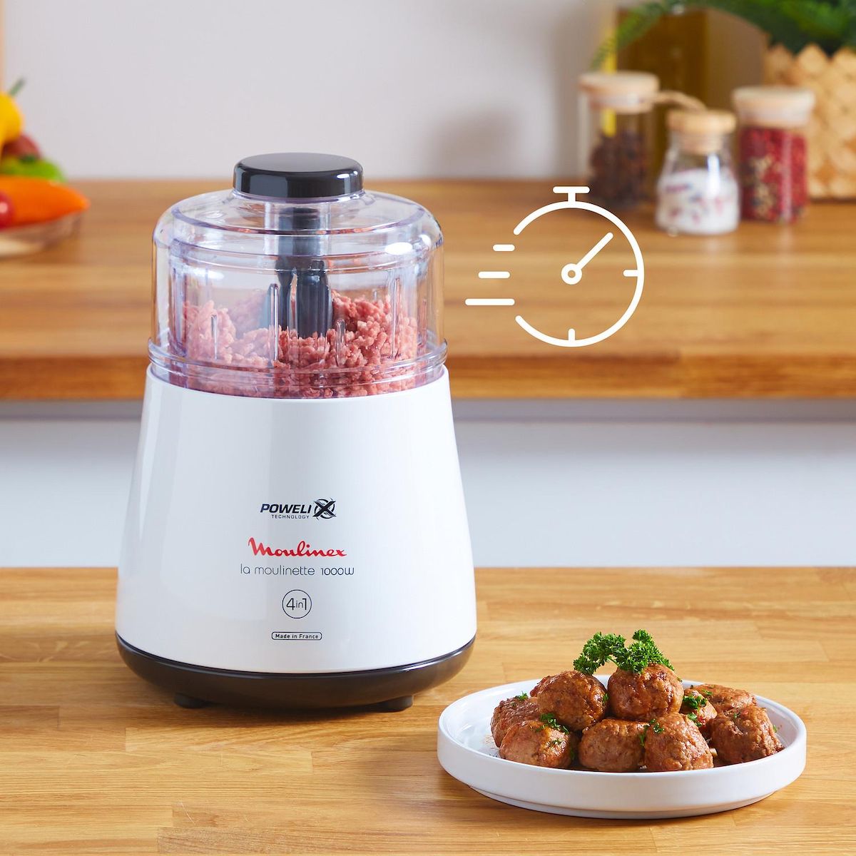 MOULINEX Hachoir La Moulinette DPA110 - Blanc