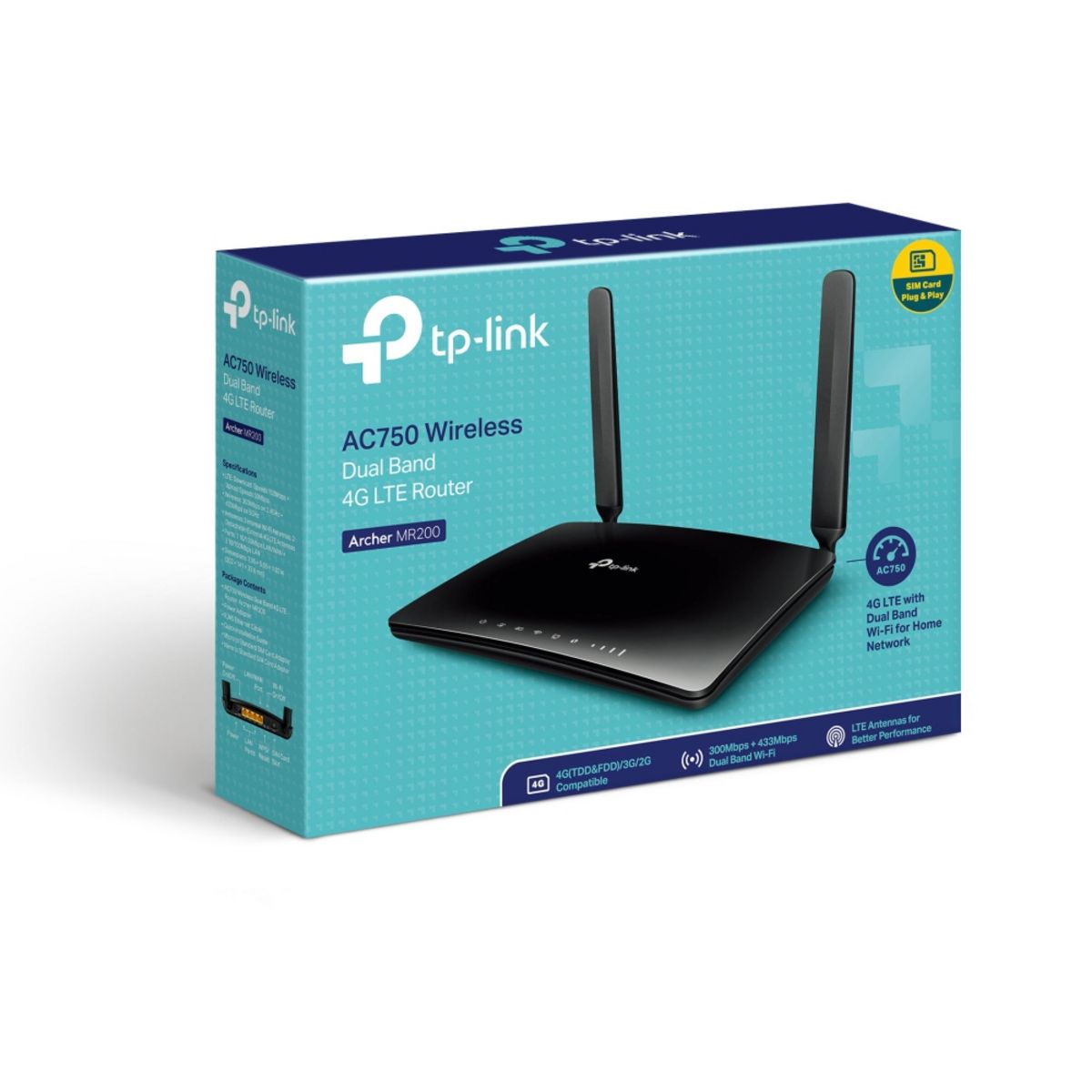 TP-LINK Routeur 4G MR 200 Noir