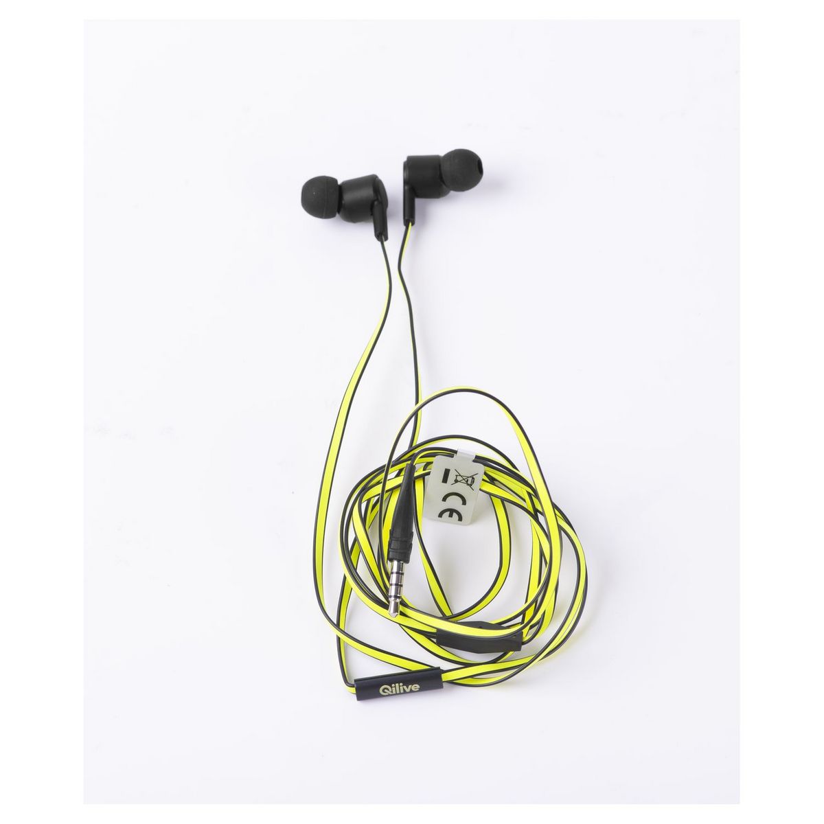 QILIVE Écouteurs sport filaires - Noir/Jaune - Q.1444