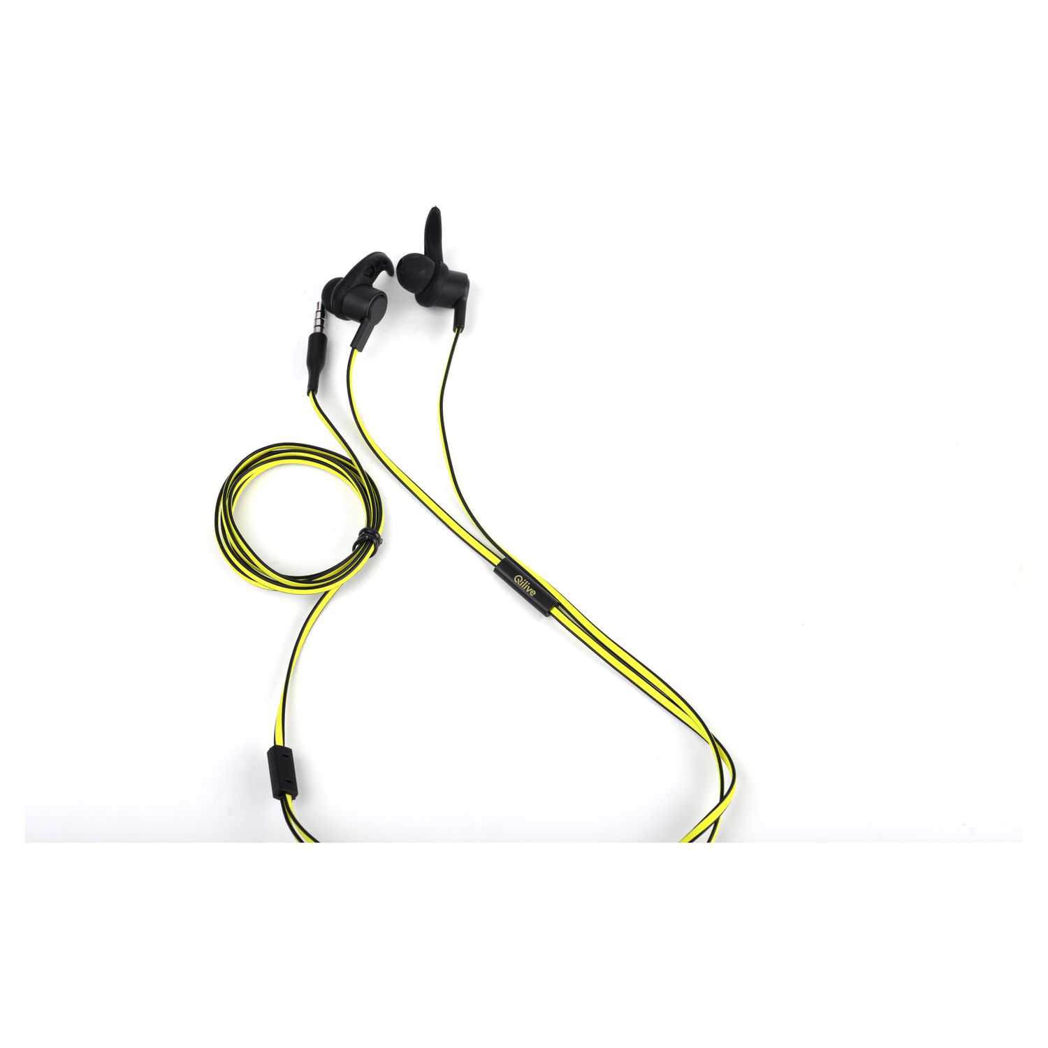 Voir la diapositive 2 : QILIVE Écouteurs sport filaires - Noir/Jaune - Q.1444