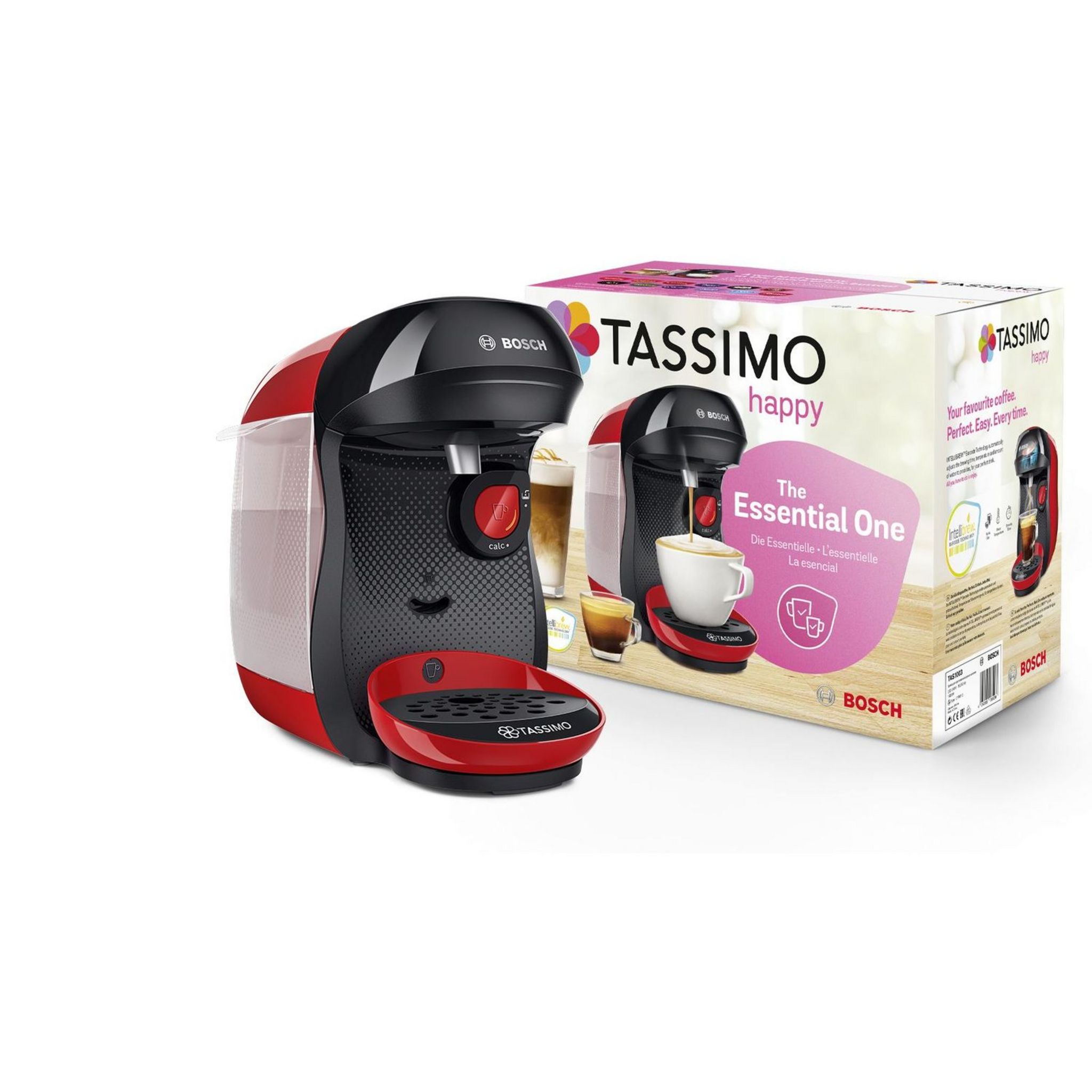 Voir la diapositive 4 : BOSCH Cafetière à dosette Tassimo TAS1003 - Rouge
