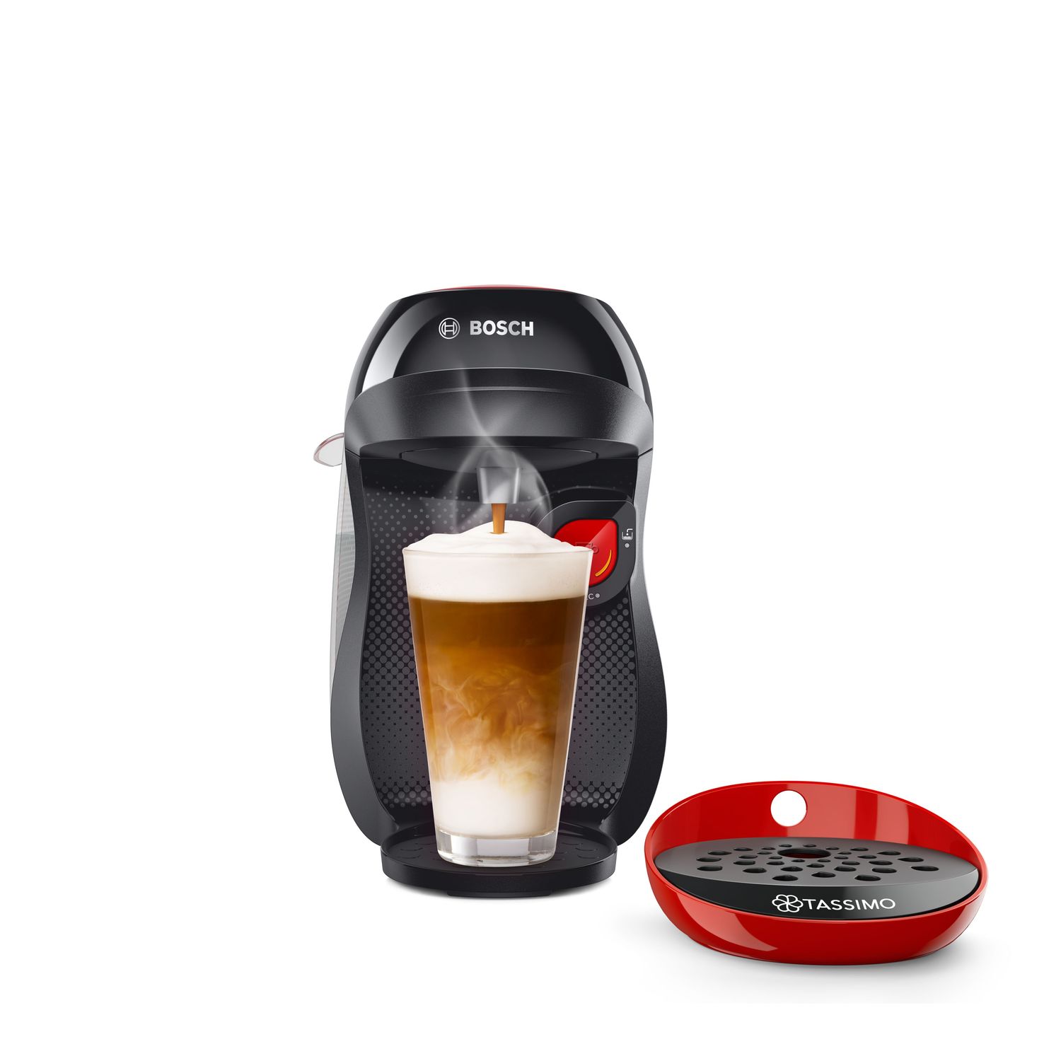 Voir la diapositive 9 : BOSCH Cafetière à dosette Tassimo TAS1003 - Rouge