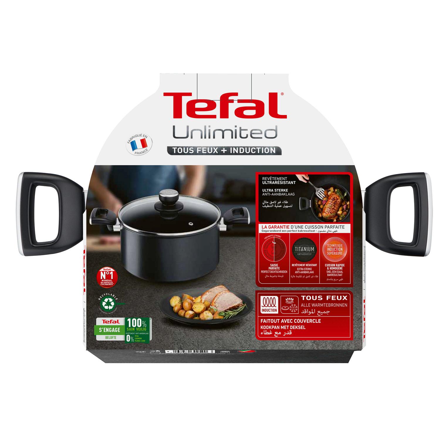 Voir la diapositive 5 : TEFAL Faitout 5 L avec couvercle tous feux dont induction