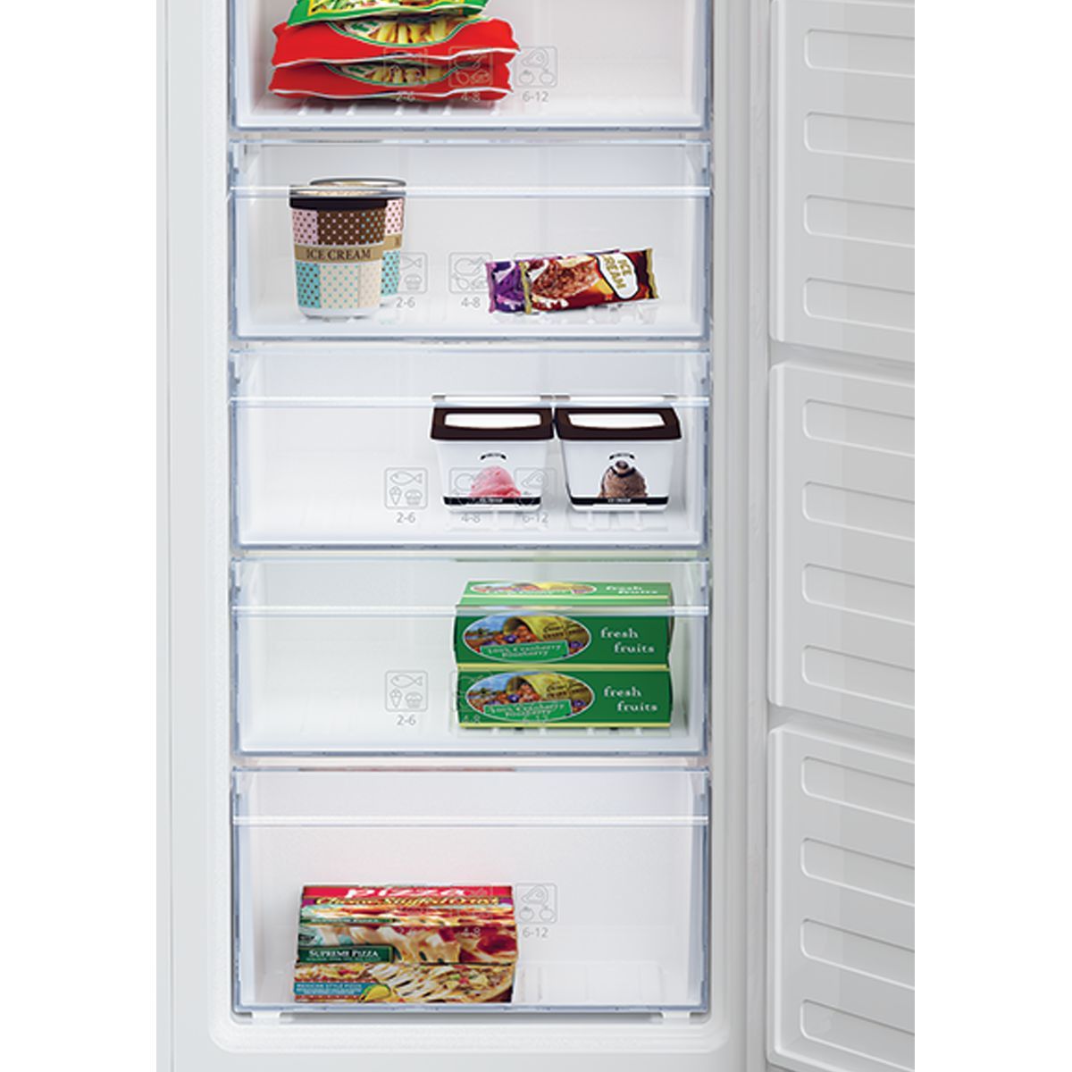 BEKO Congélateur armoire RFNE312K31WN, 282 L, Froid ventilé No Frost