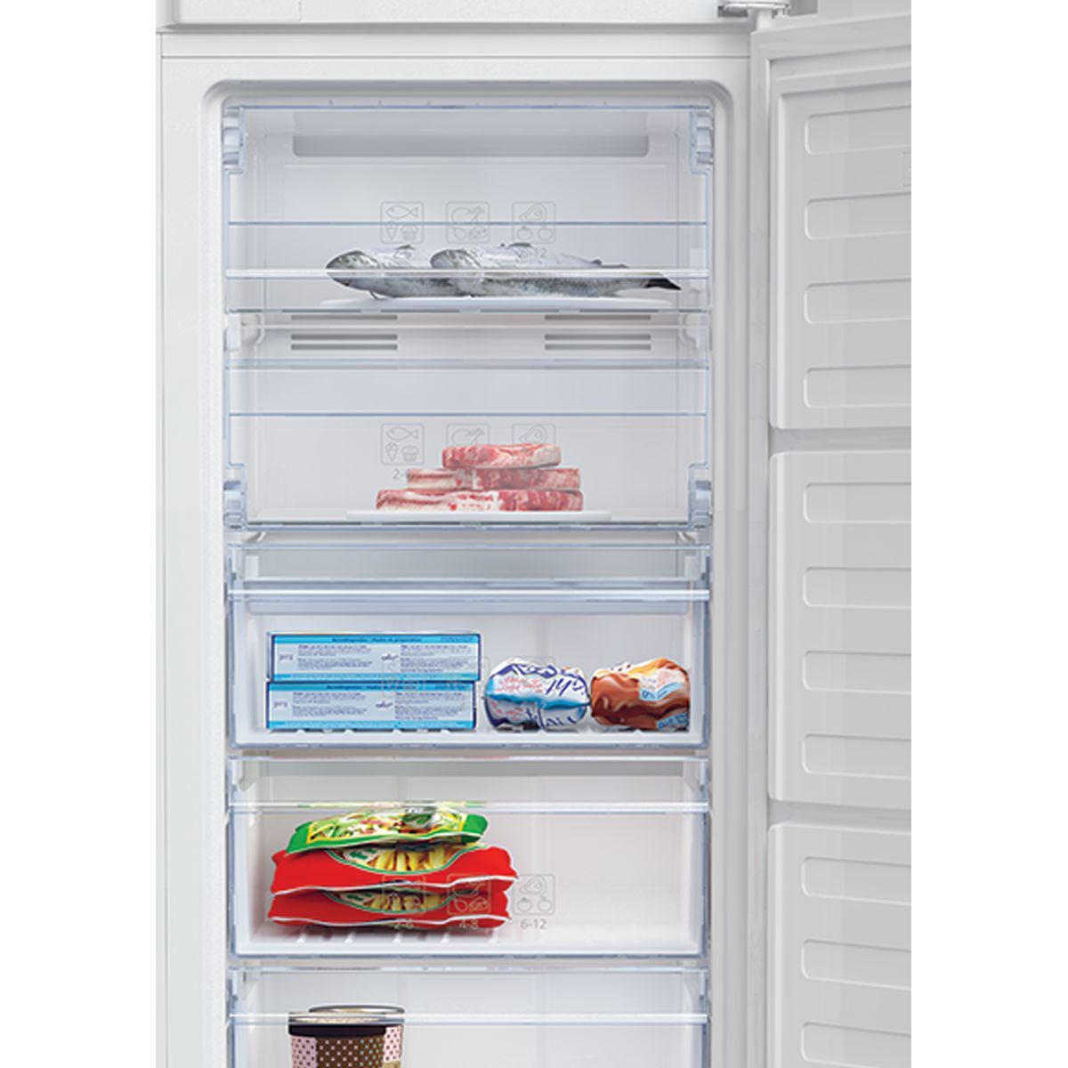 BEKO Congélateur armoire RFNE312K31WN, 282 L, Froid ventilé No Frost