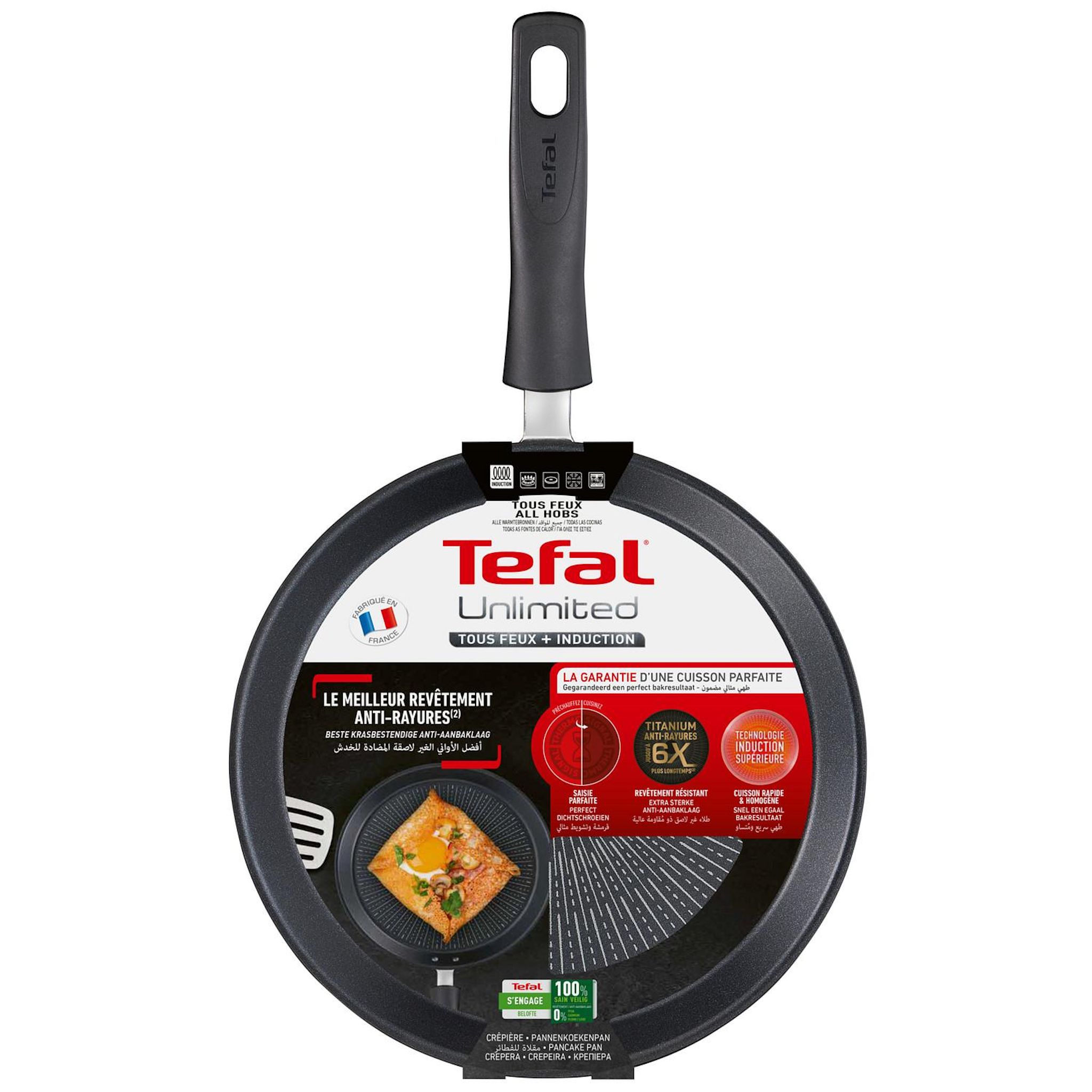 Voir la diapositive 3 : TEFAL Galétière 32 cm aluminium UNLIMITED tous feux dont induction