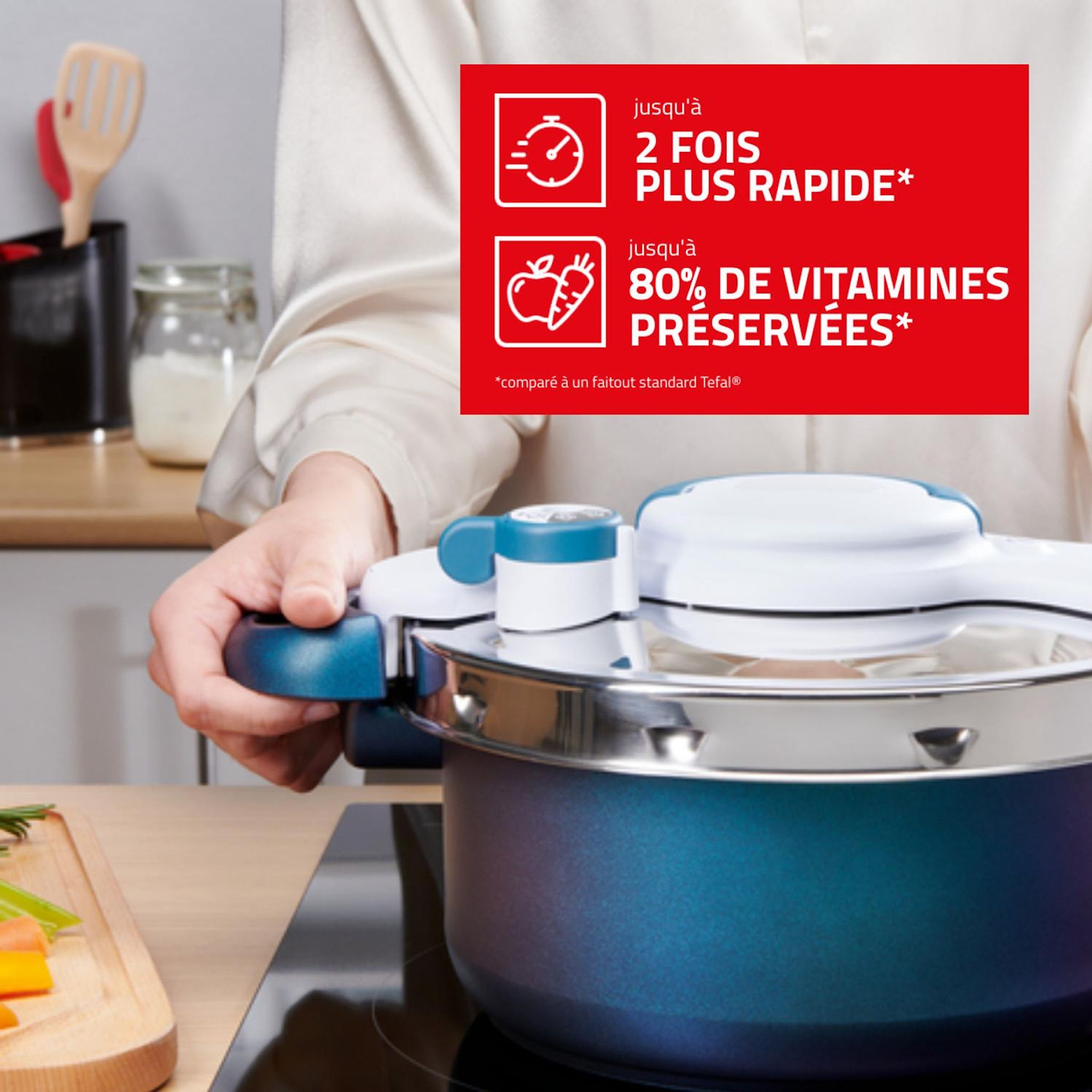 Voir la diapositive 3 : TEFAL Autocuiseur 5 L ClipsMinut' Tous feux dont induction