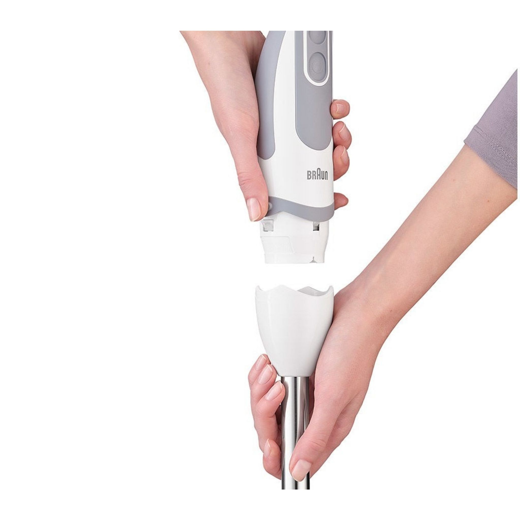 Voir la diapositive 3 : BRAUN Mixeur plongeant MQ5200WH - Blanc