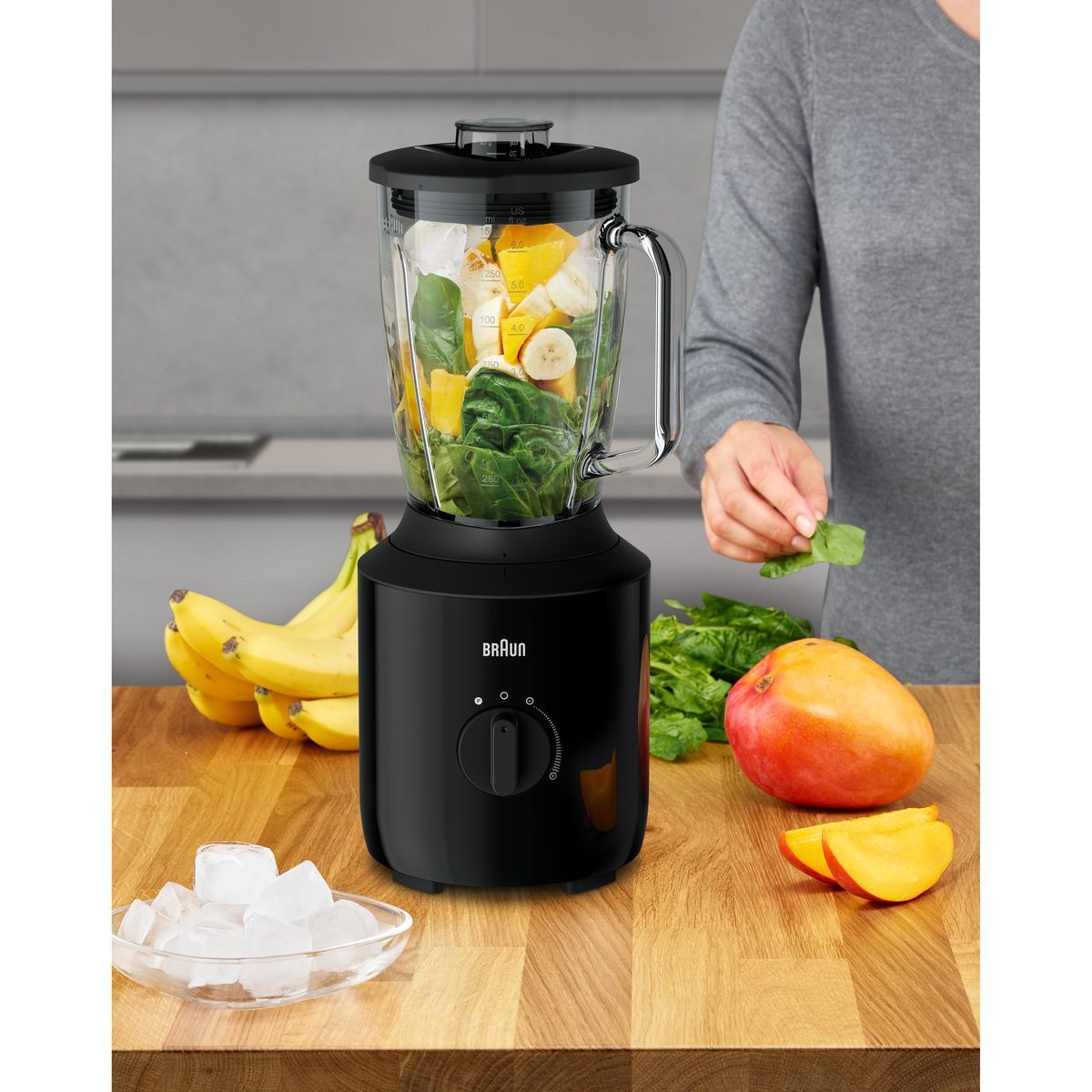 BRAUN Blender bol en verre JB3150BK - Noir
