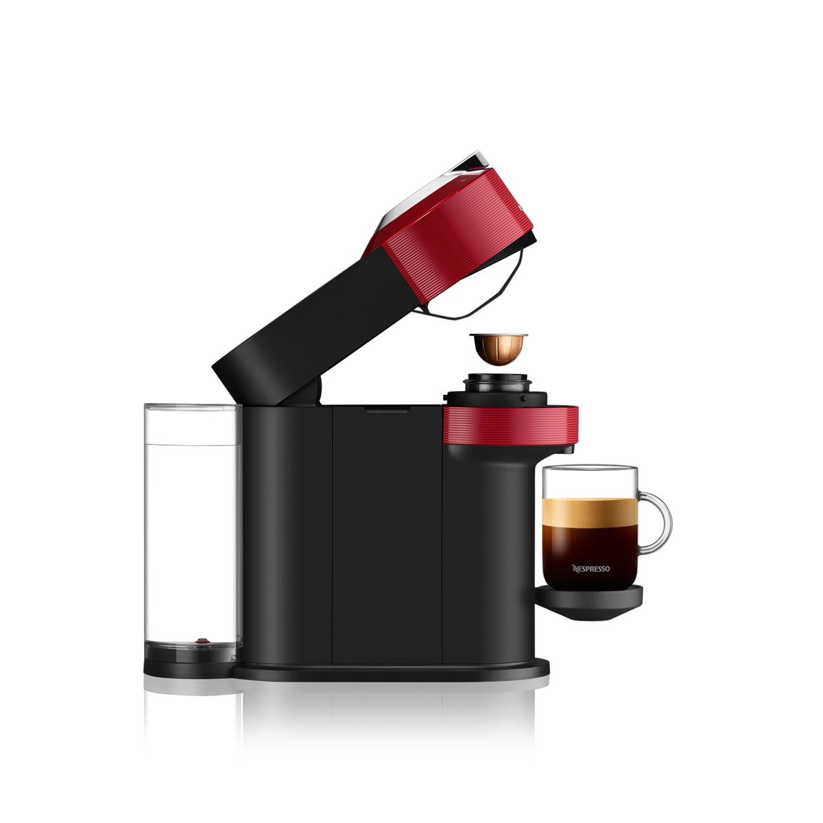 Voir la diapositive 2 : KRUPS Machine à café Nespresso YY4296FD - Noir et rouge