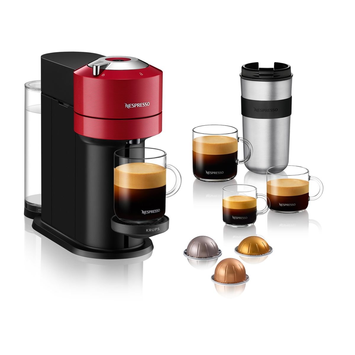 Voir la diapositive 3 : KRUPS Machine à café Nespresso YY4296FD - Noir et rouge