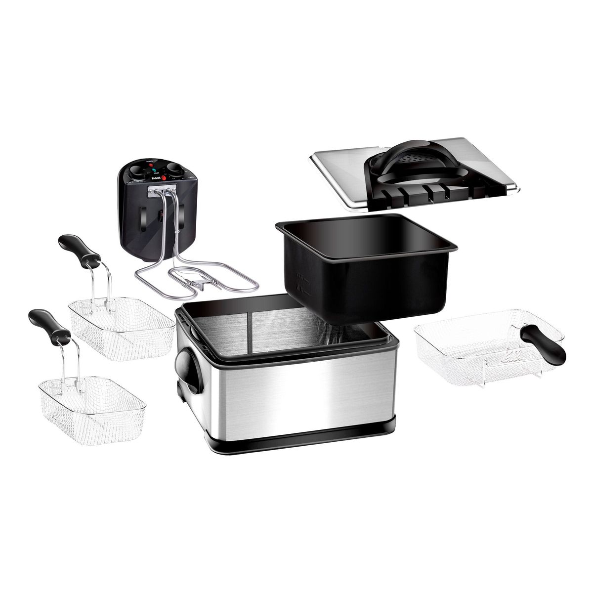 Voir la diapositive 2 : FAGOR Friteuse électrique semi-professionnelle FG124