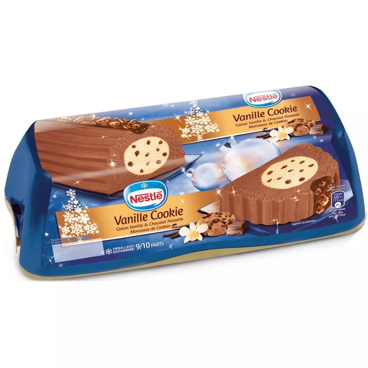 NESTLE Nestlé Bûche glacée vanille cookie 9-10 parts 526g