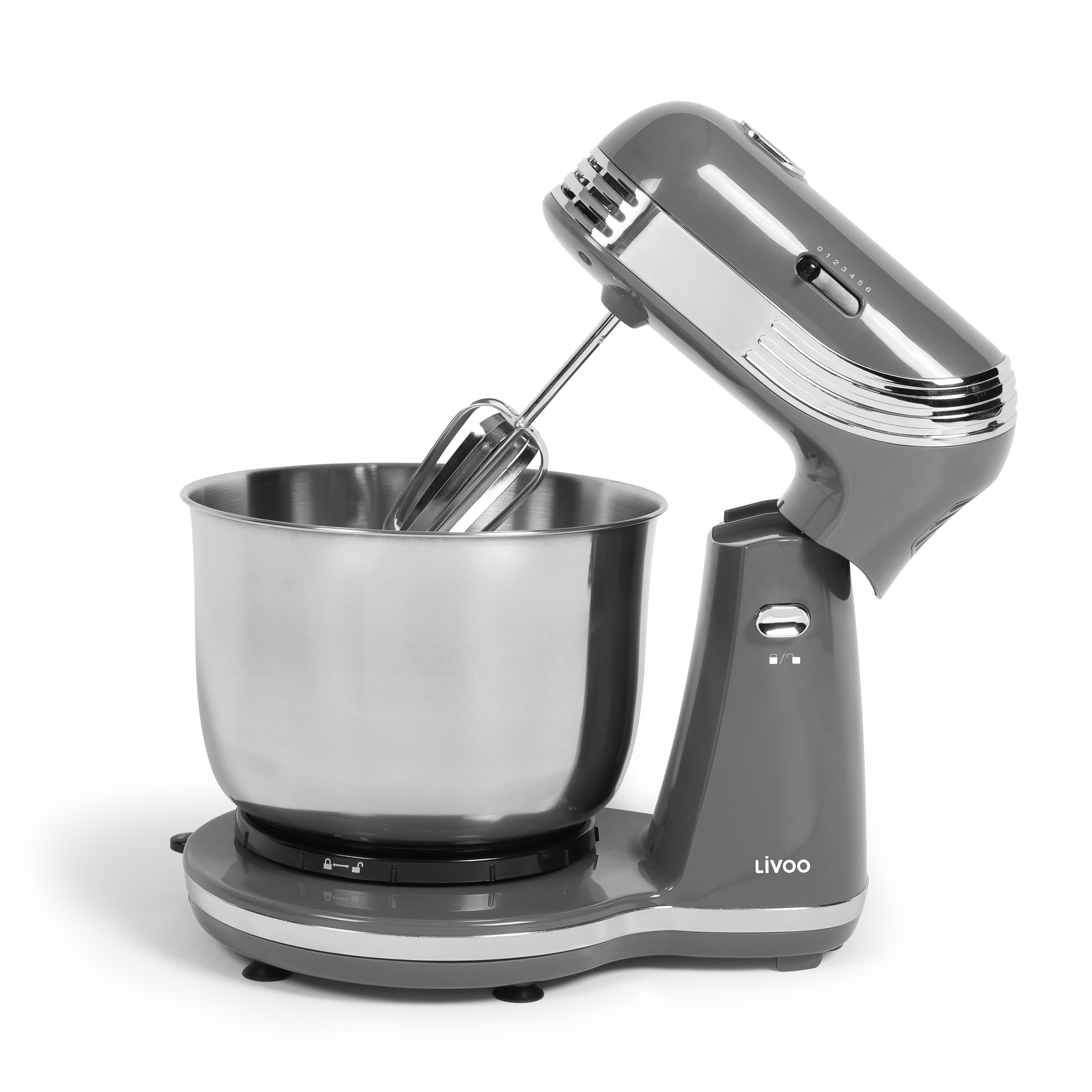 Voir la diapositive 3 : LIVOO Robot pâtissier compact DOP137G - Gris