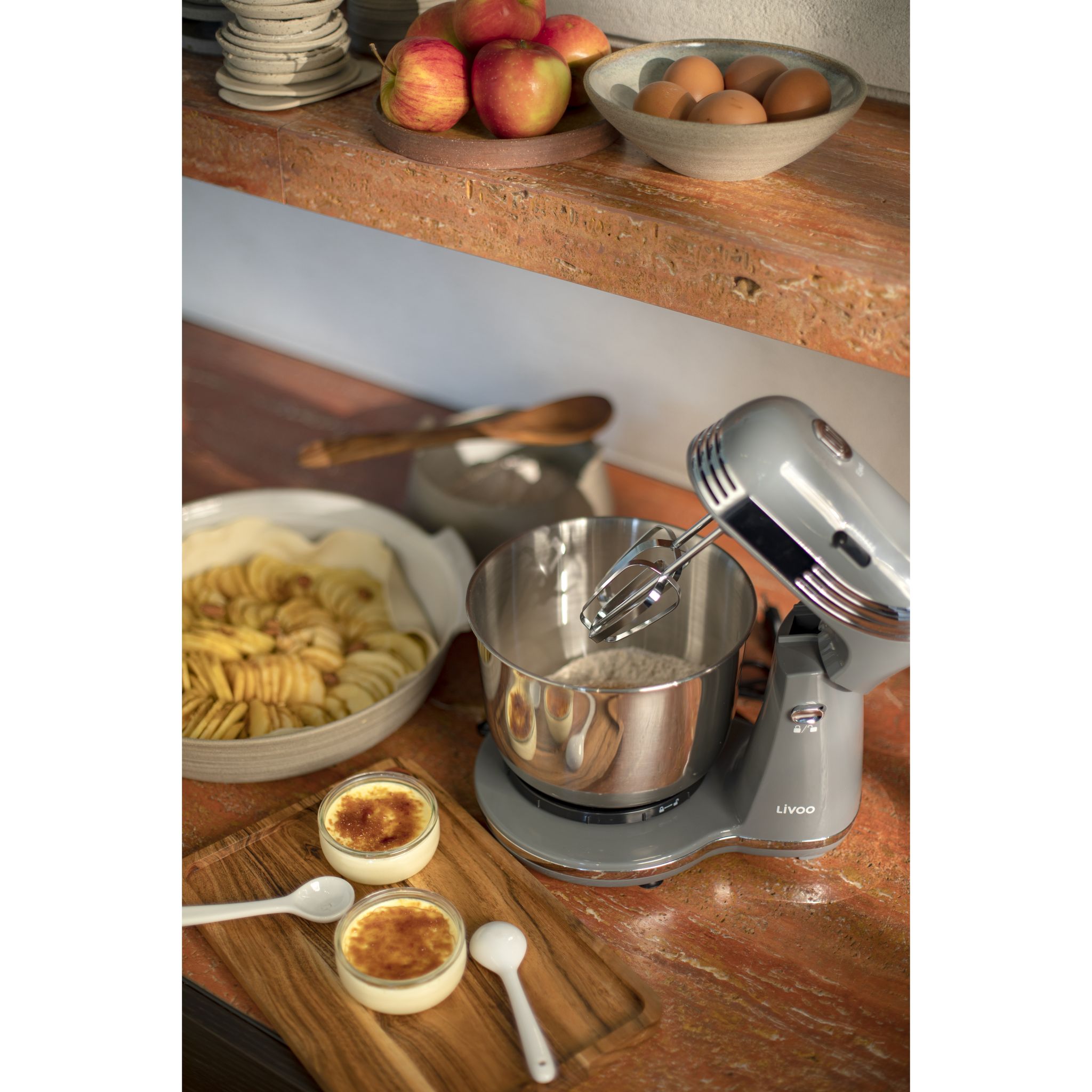 Voir la diapositive 4 : LIVOO Robot pâtissier compact DOP137G - Gris