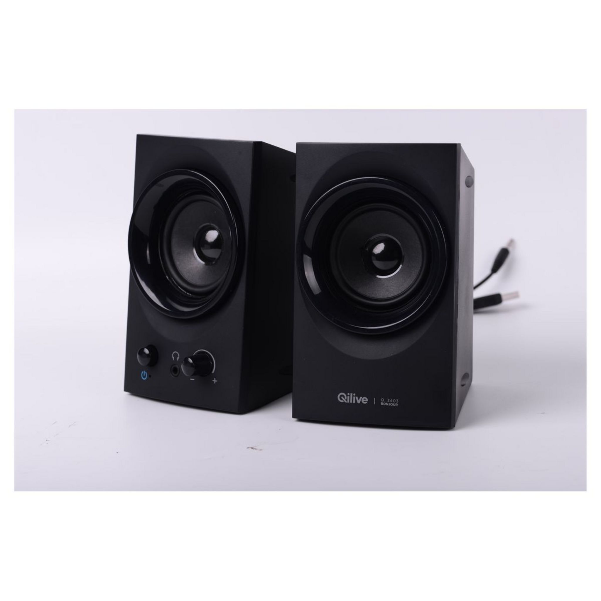 Voir la diapositive 4 : QILIVE Enceintes 2.0 Q.3403 - Noir