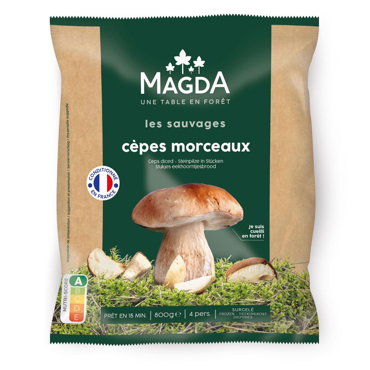 MAGDA Cèpes en morceaux 4 personnes 800g