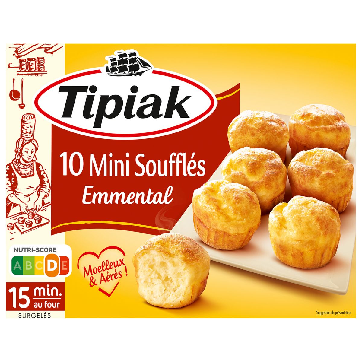 TIPIAK Mini Soufflé emmental 10 pièces 125g