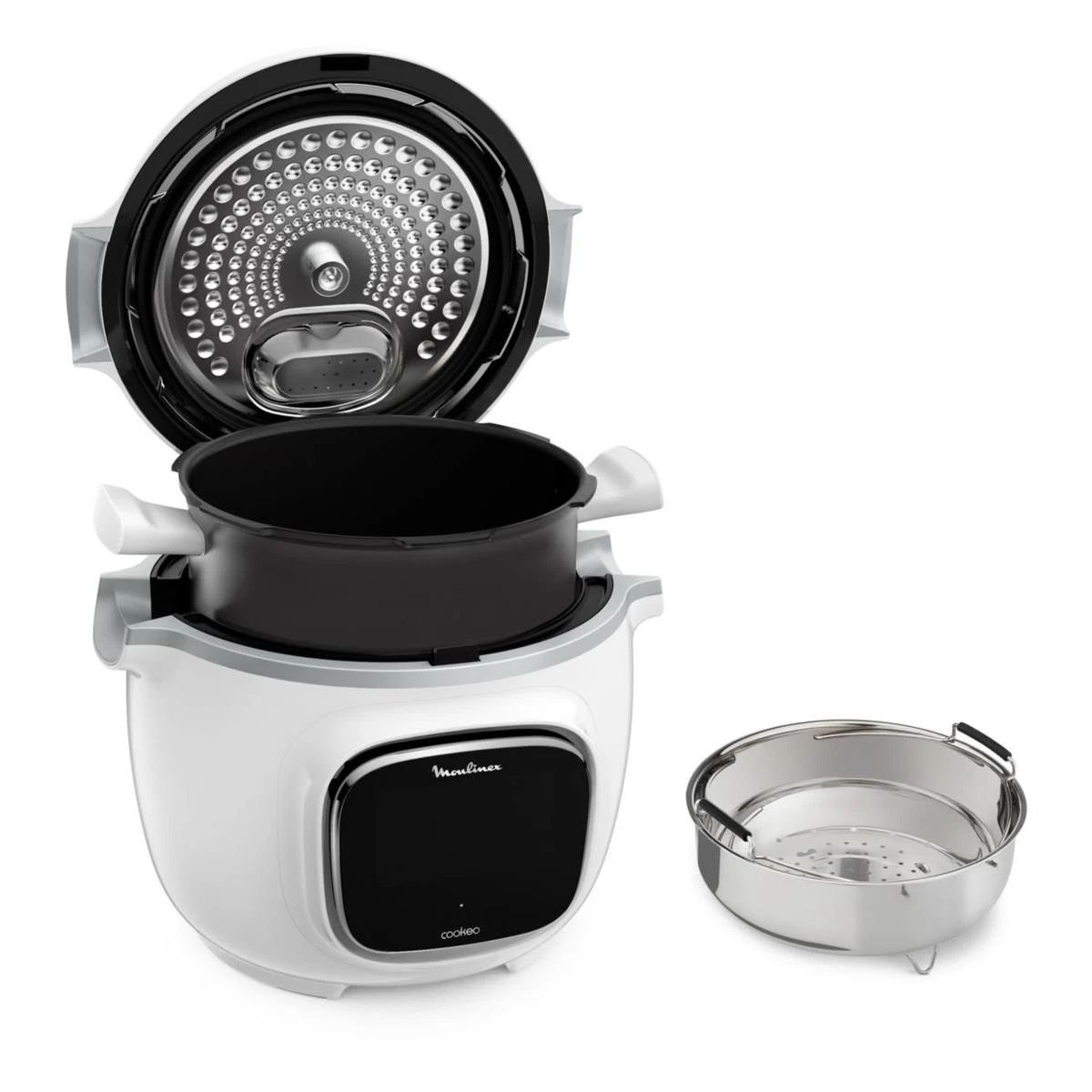 Voir la diapositive 6 : MOULINEX Multicuiseur intelligent COOKEO TOUCH Blanc 250 recettes - CE901100