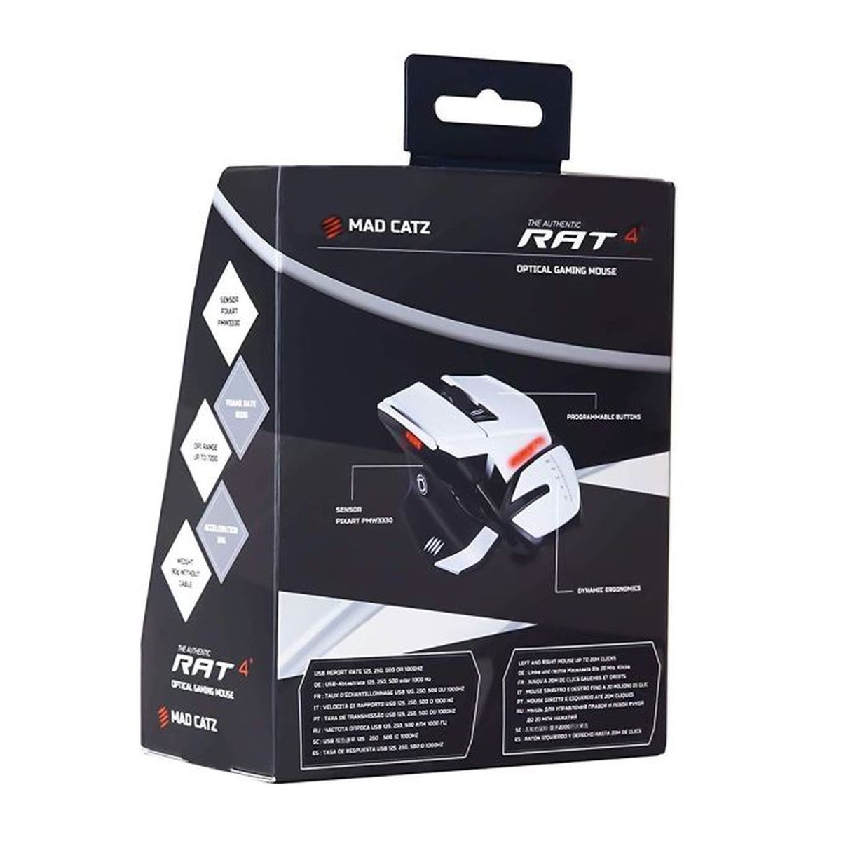 Voir la diapositive 3 : MADCATZ Souris Gaming RAT 4+ Blanche