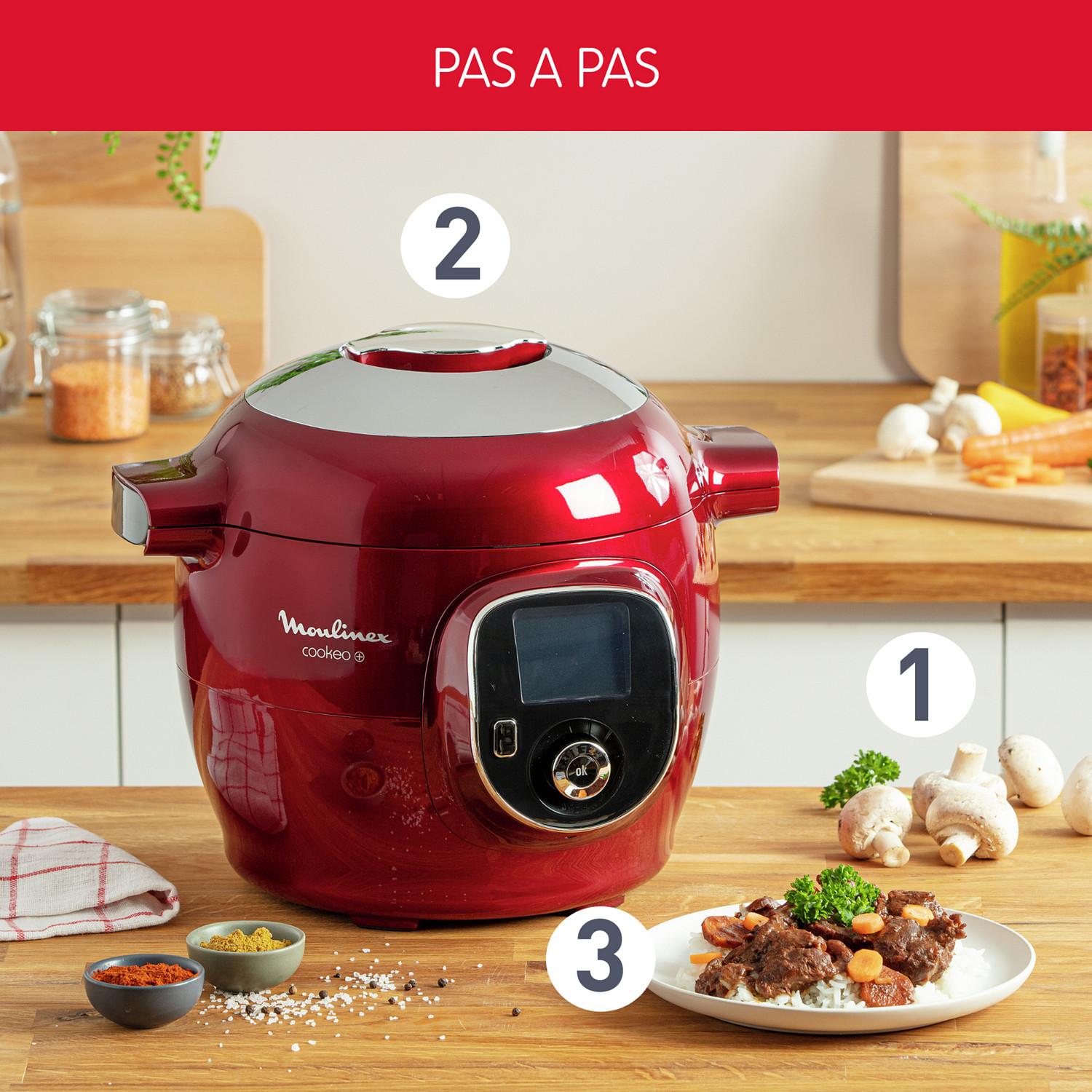 Voir la diapositive 4 : MOULINEX Multicuiseur intelligent cookeo CE85B510 - Rouge