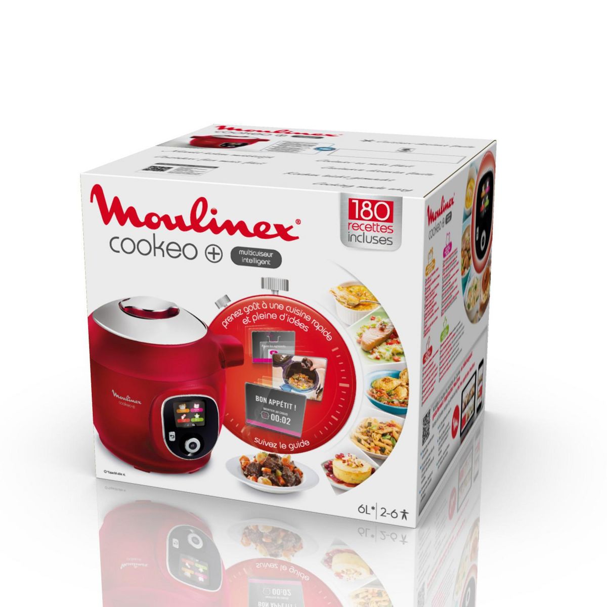 MOULINEX Multicuiseur intelligent cookeo CE85B510 - Rouge