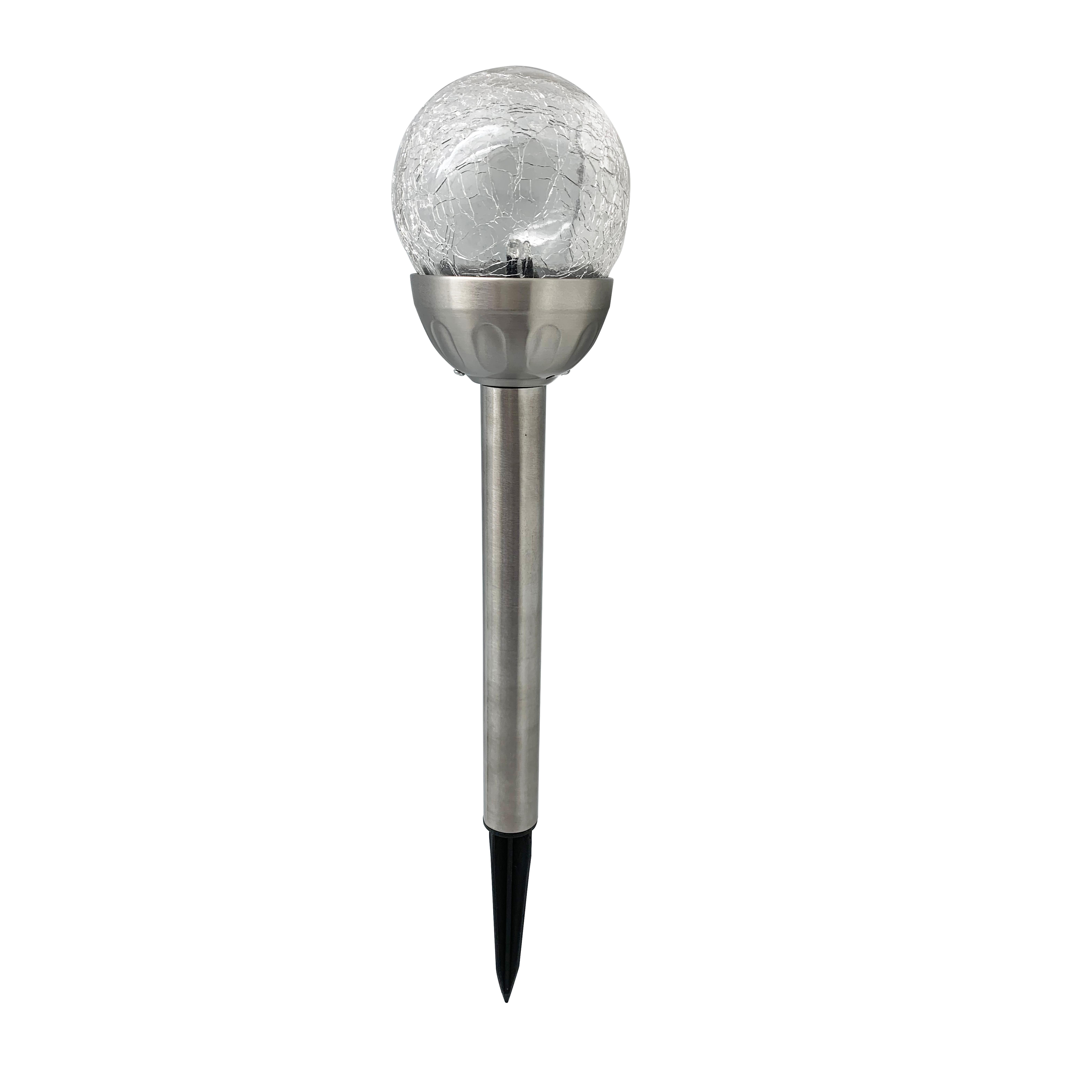 Voir la diapositive 2 : GARDENSTAR Borne solaire inox h38 cm