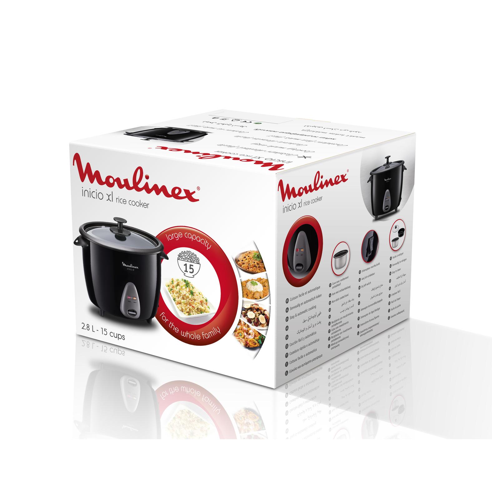Voir la diapositive 4 : MOULINEX Cuiseur à riz MK158811 - Noir