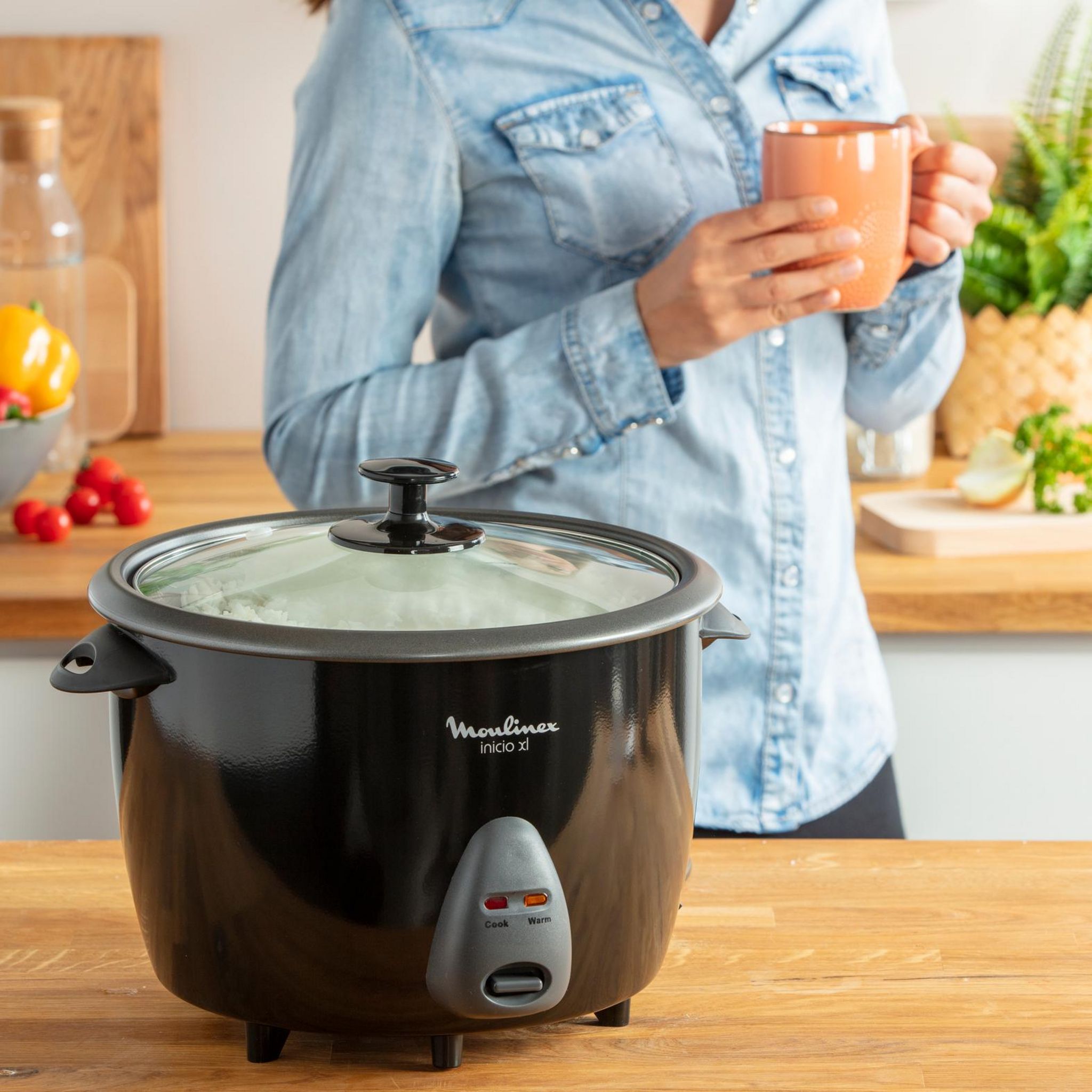 Voir la diapositive 5 : MOULINEX Cuiseur à riz MK158811 - Noir