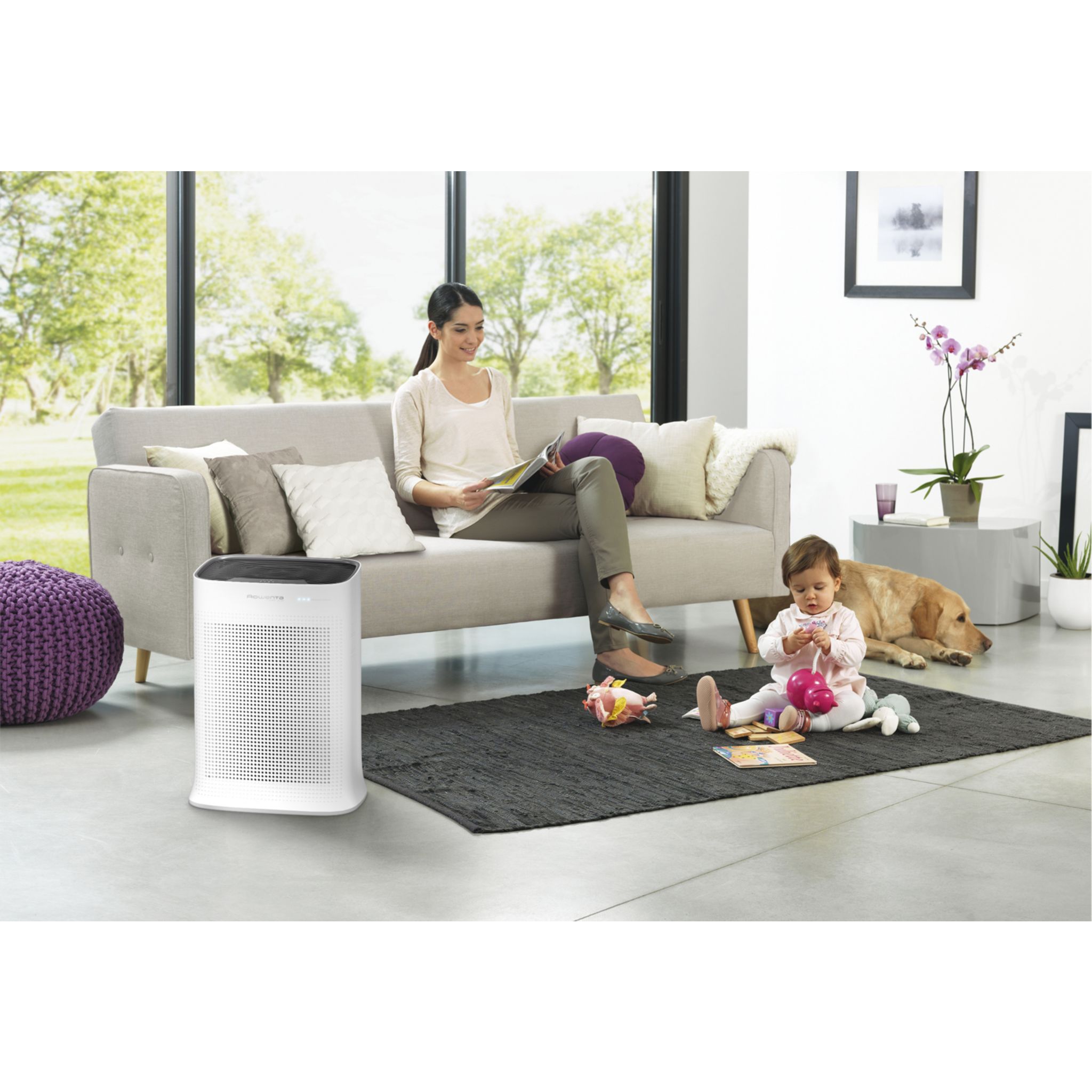 Voir la diapositive 7 : ROWENTA Purificateur d'air PU3040F0- Blanc