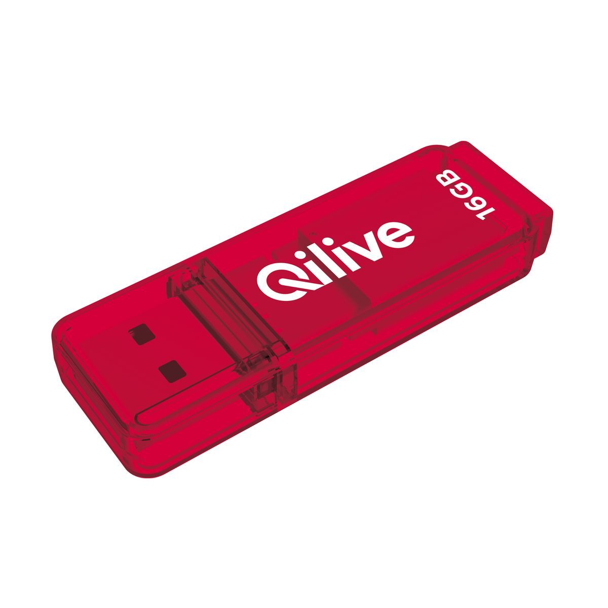 QILIVE Lot de 3 clés USB - 16 Go - Bleu, Rose, Vert