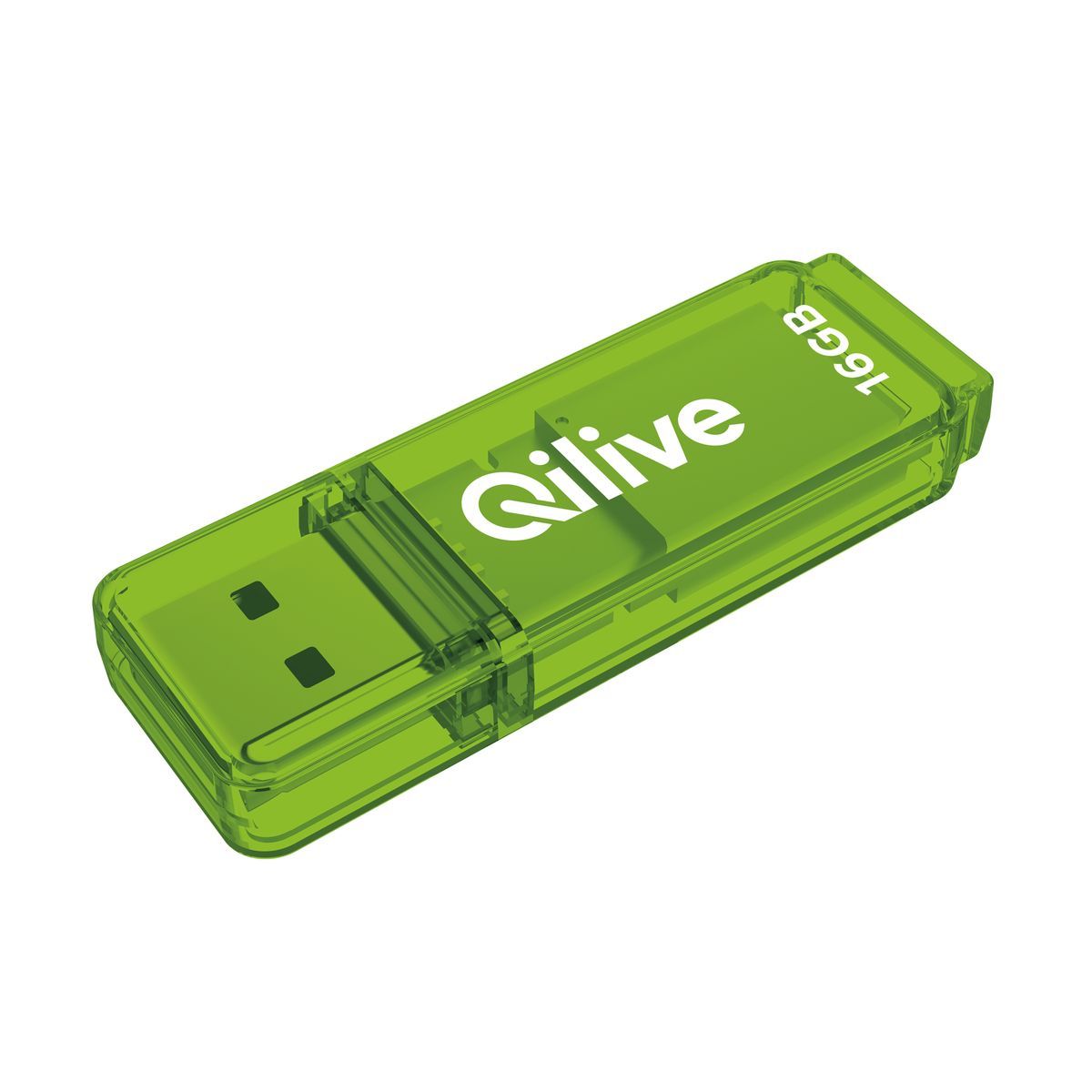 QILIVE Lot de 3 clés USB - 16 Go - Bleu, Rose, Vert